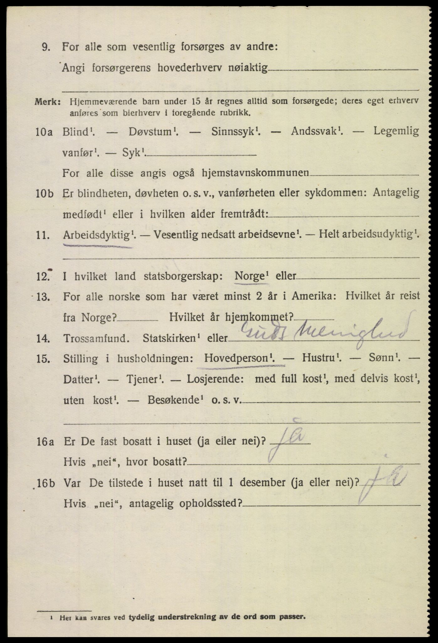 SAK, 1920 census for Vegårshei, 1920, p. 763