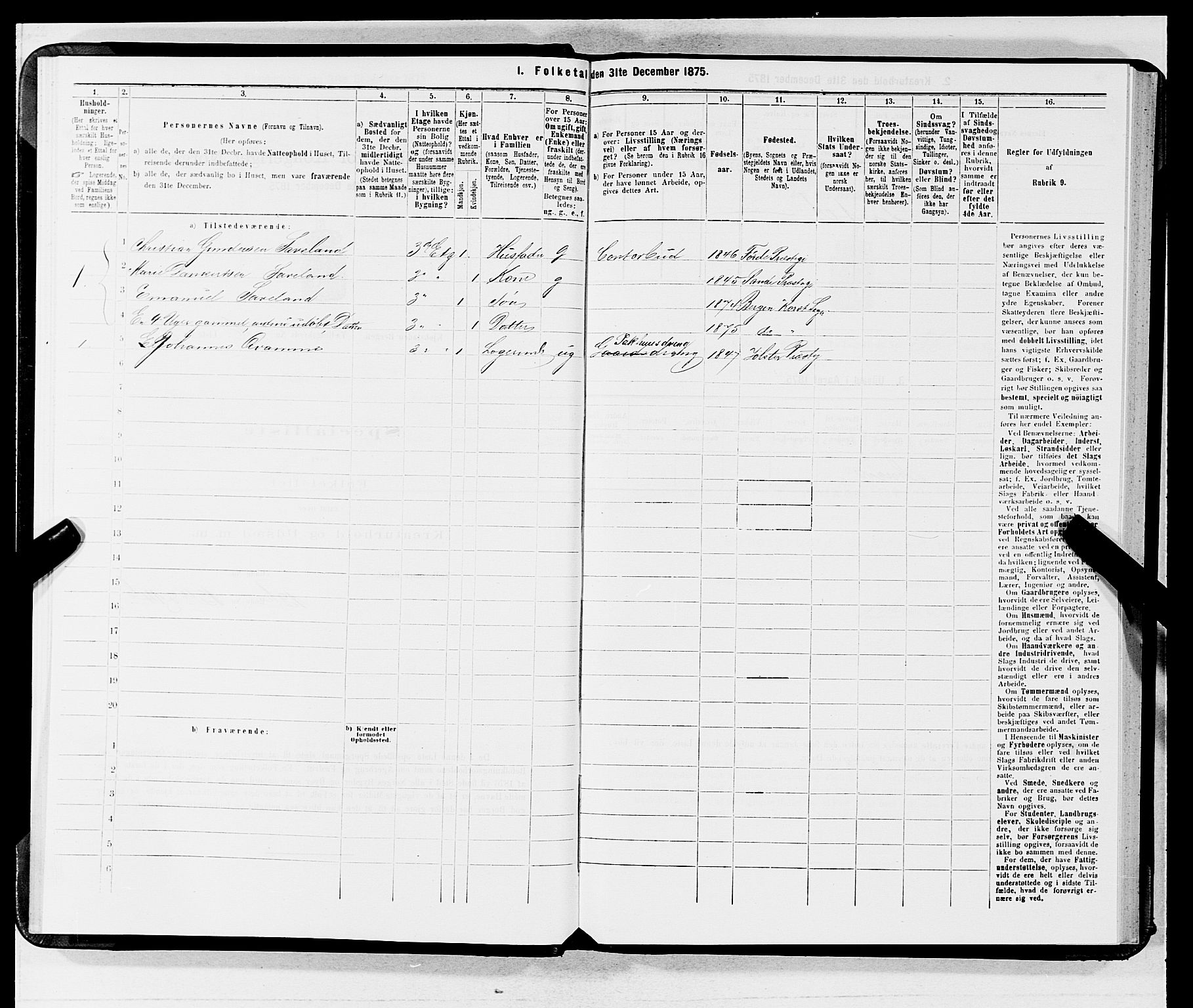 SAB, 1875 census for 1301 Bergen, 1875, p. 2971