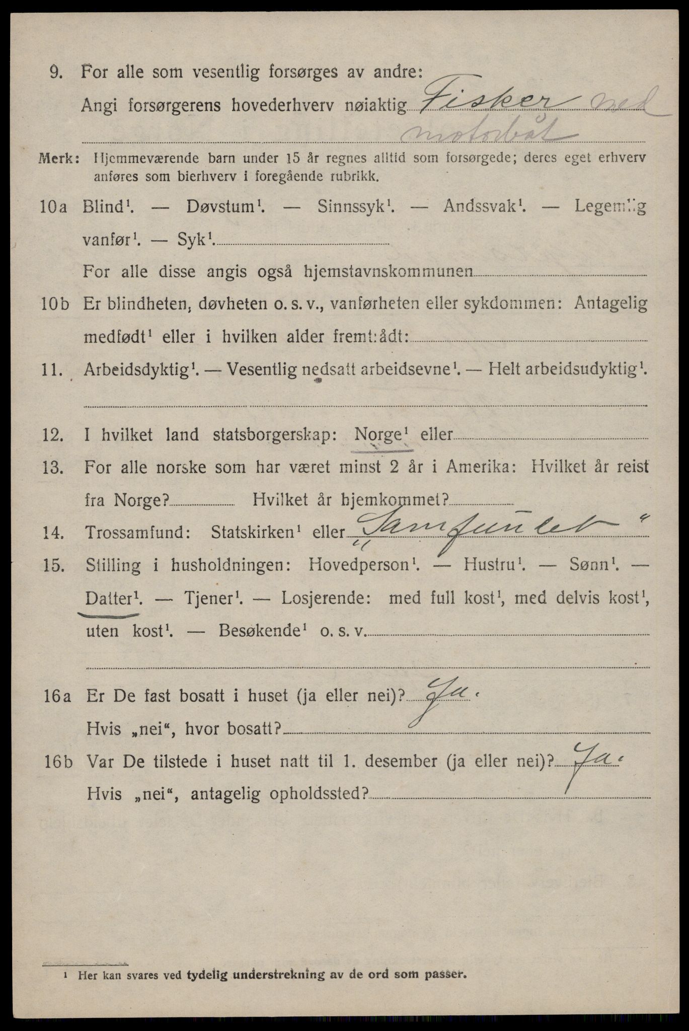 SAST, 1920 census for Eigersund, 1920, p. 2304