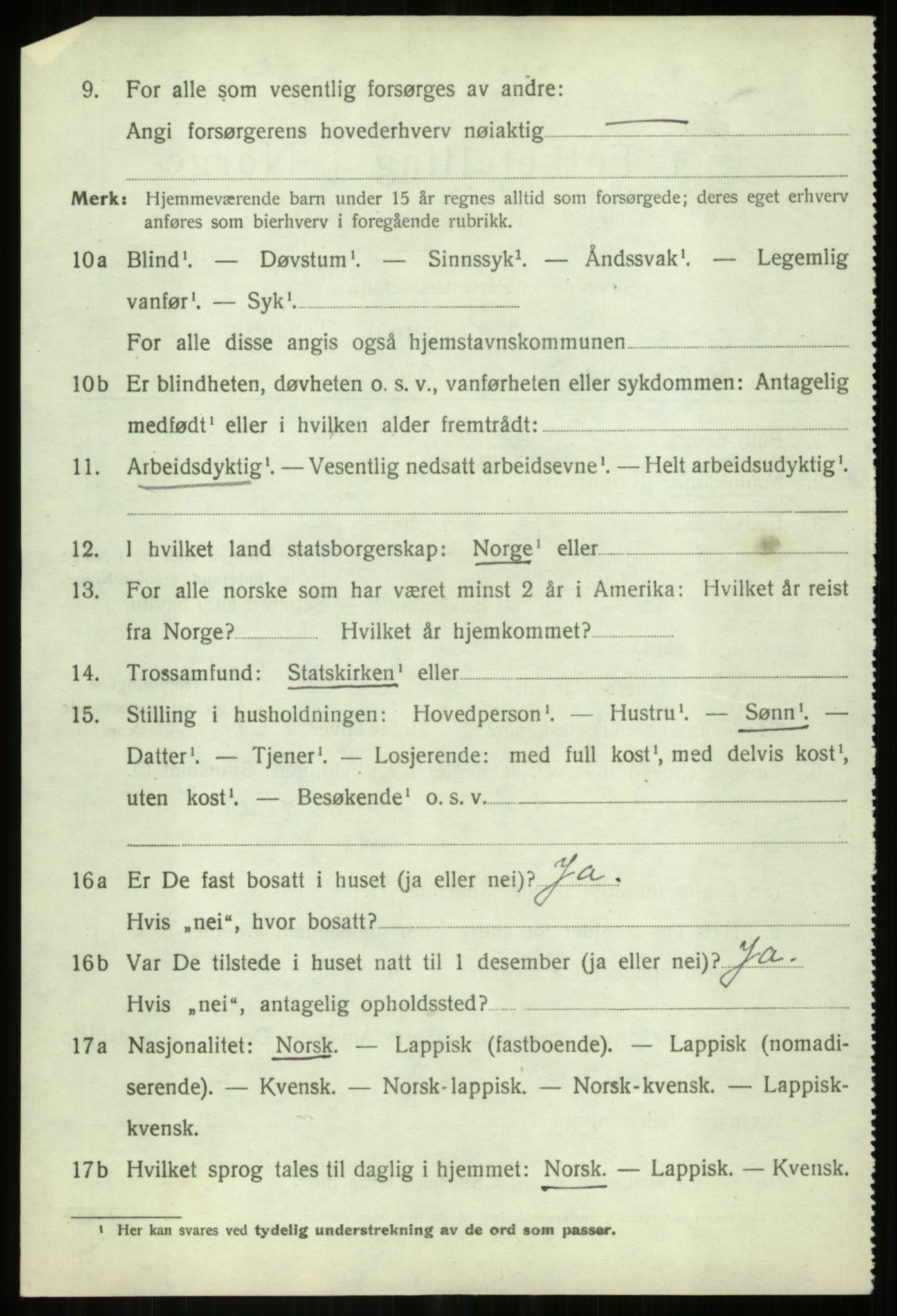 SATØ, 1920 census for Målselv, 1920, p. 9160