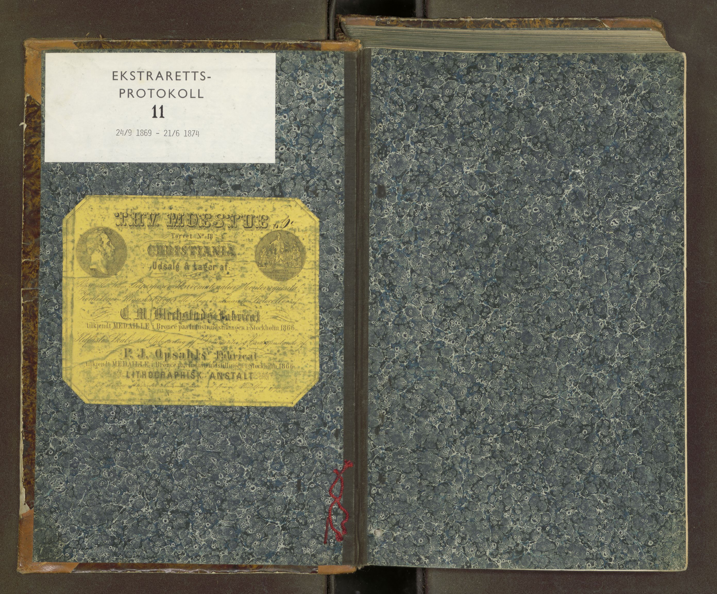 Nordmøre sorenskriveri, AV/SAT-A-4132/1/1/1B/L0011: Ekstrarettsprotokoll, 1869-1874