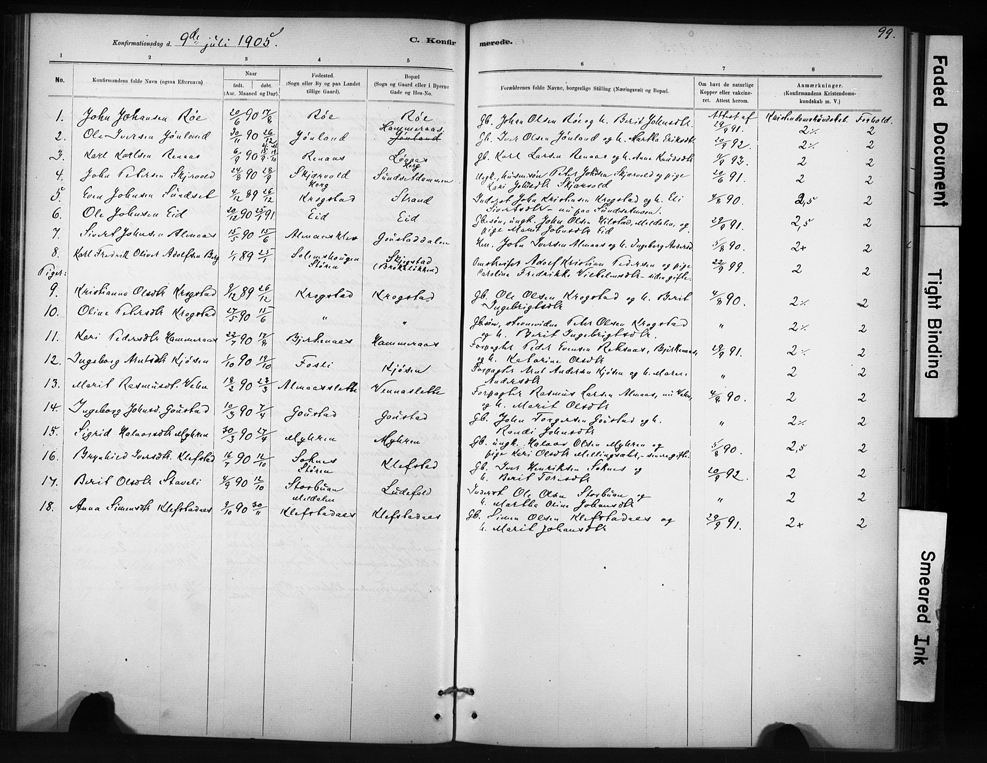 Ministerialprotokoller, klokkerbøker og fødselsregistre - Sør-Trøndelag, SAT/A-1456/694/L1127: Parish register (official) no. 694A01, 1887-1905, p. 99