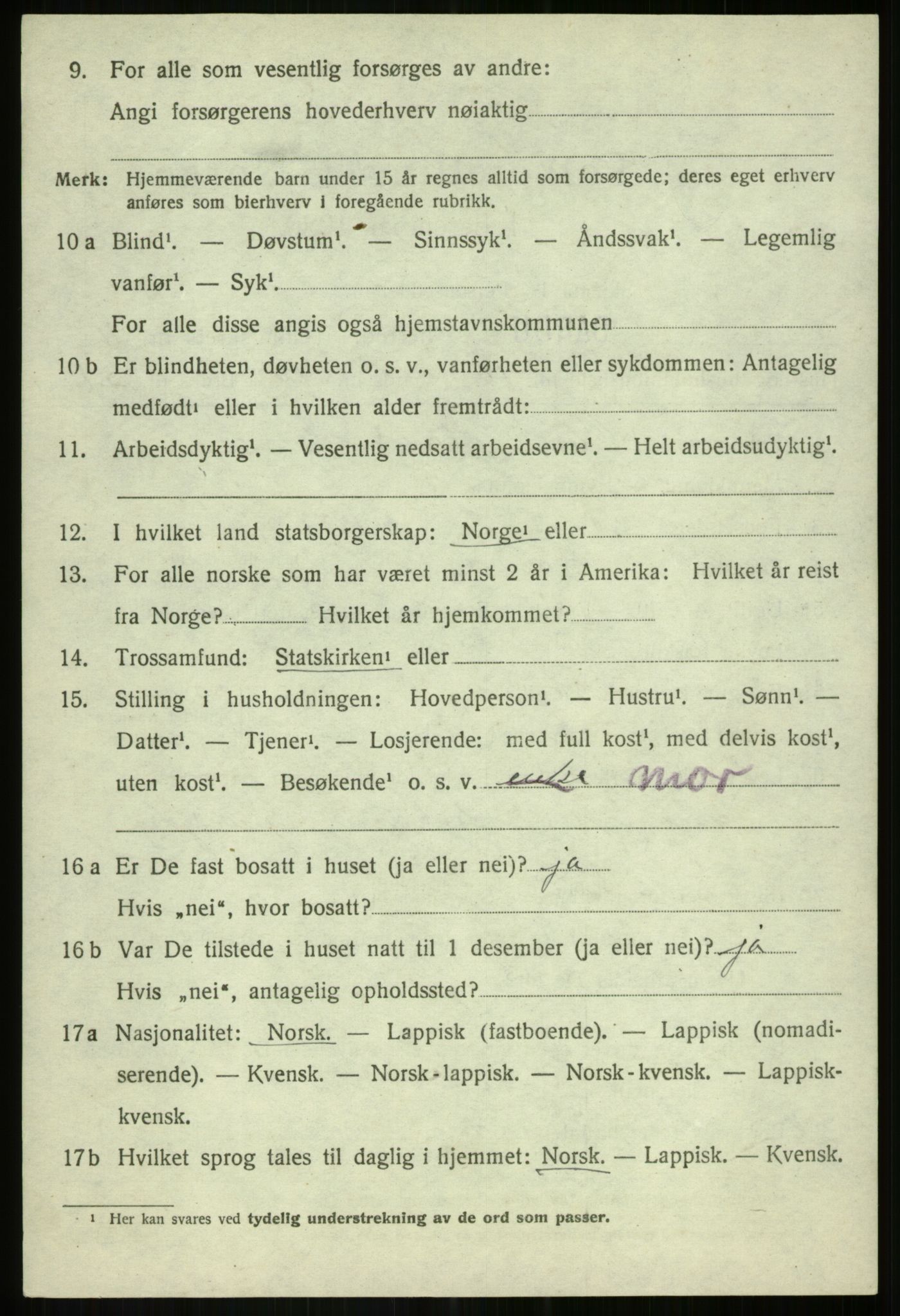 SATØ, 1920 census for Bardu, 1920, p. 3608