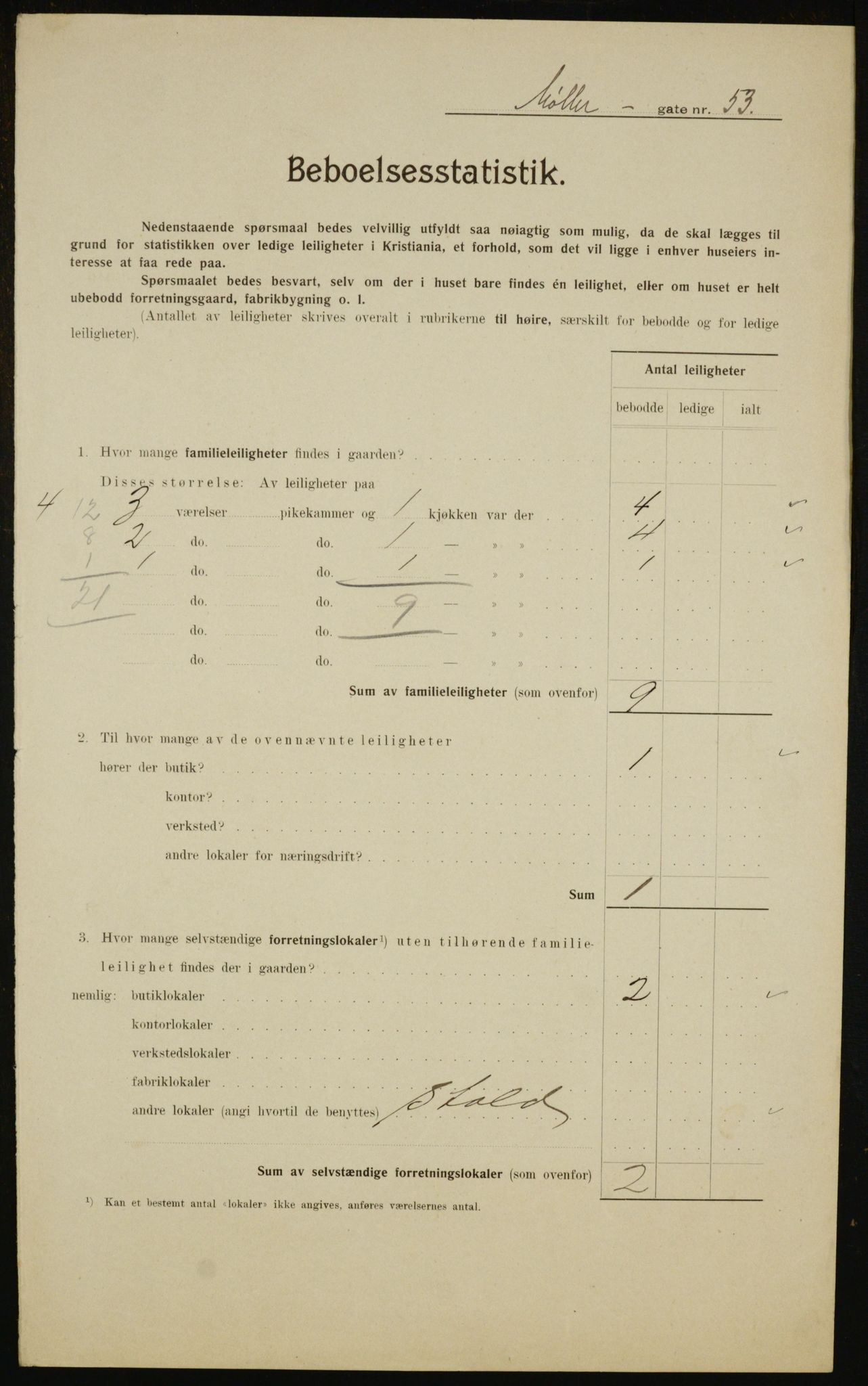 OBA, Municipal Census 1910 for Kristiania, 1910, p. 66697