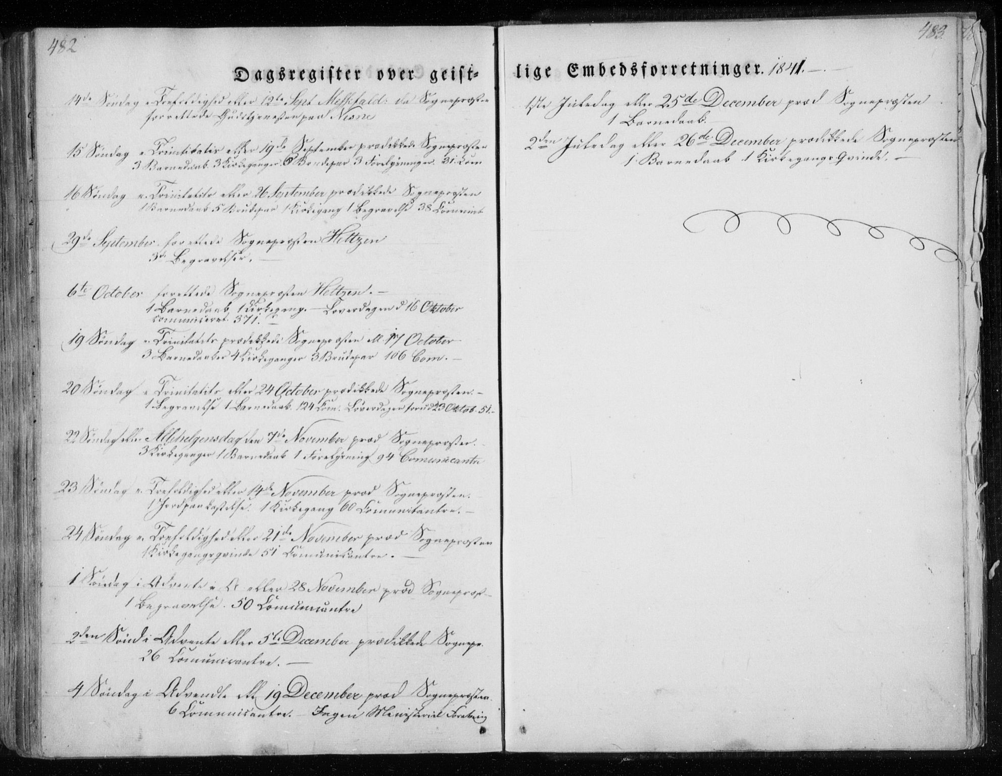 Ministerialprotokoller, klokkerbøker og fødselsregistre - Nordland, AV/SAT-A-1459/825/L0354: Parish register (official) no. 825A08, 1826-1841, p. 482-483