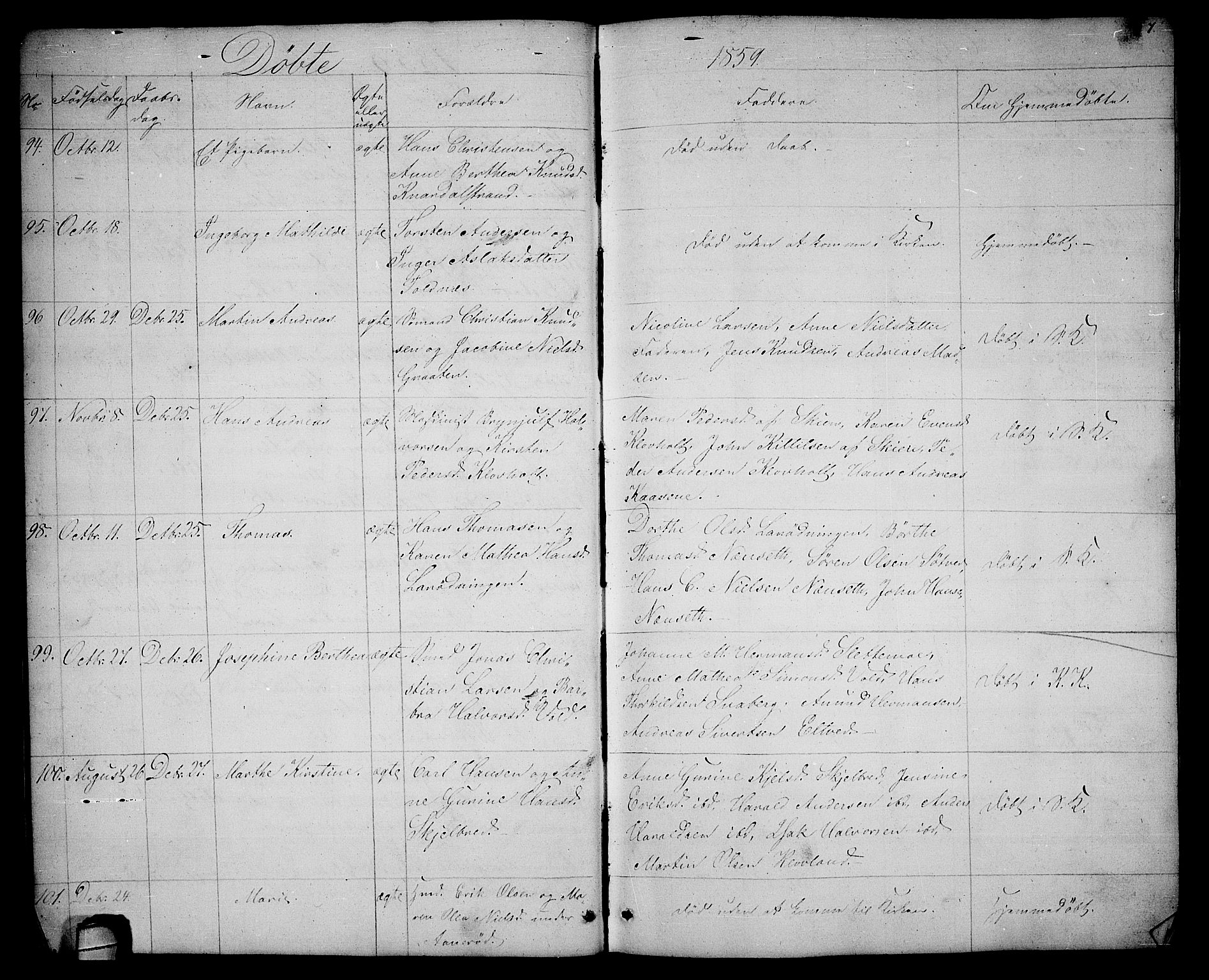 Solum kirkebøker, SAKO/A-306/G/Ga/L0004: Parish register (copy) no. I 4, 1859-1876, p. 7