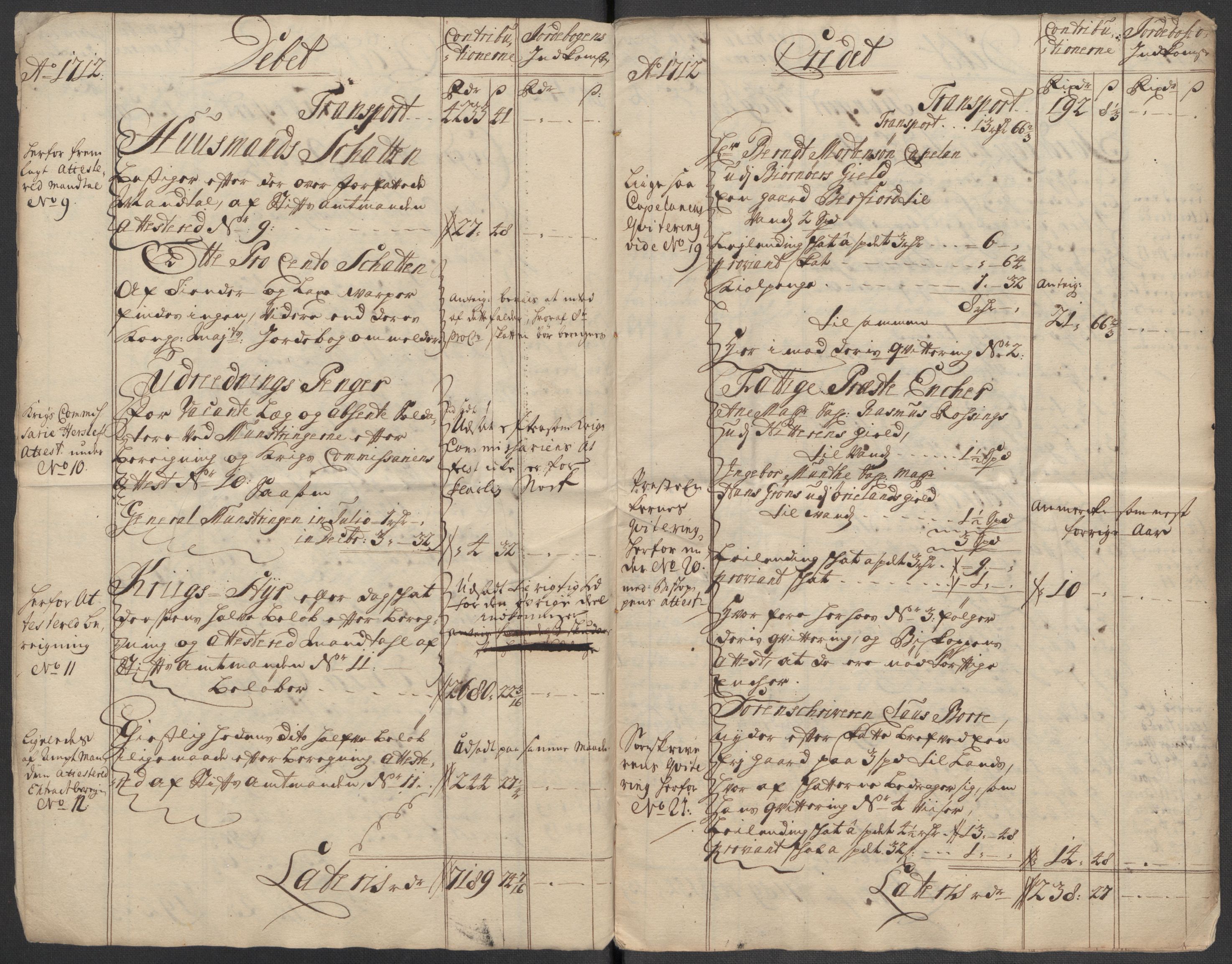 Rentekammeret inntil 1814, Reviderte regnskaper, Fogderegnskap, AV/RA-EA-4092/R57/L3861: Fogderegnskap Fosen, 1712-1713, p. 7