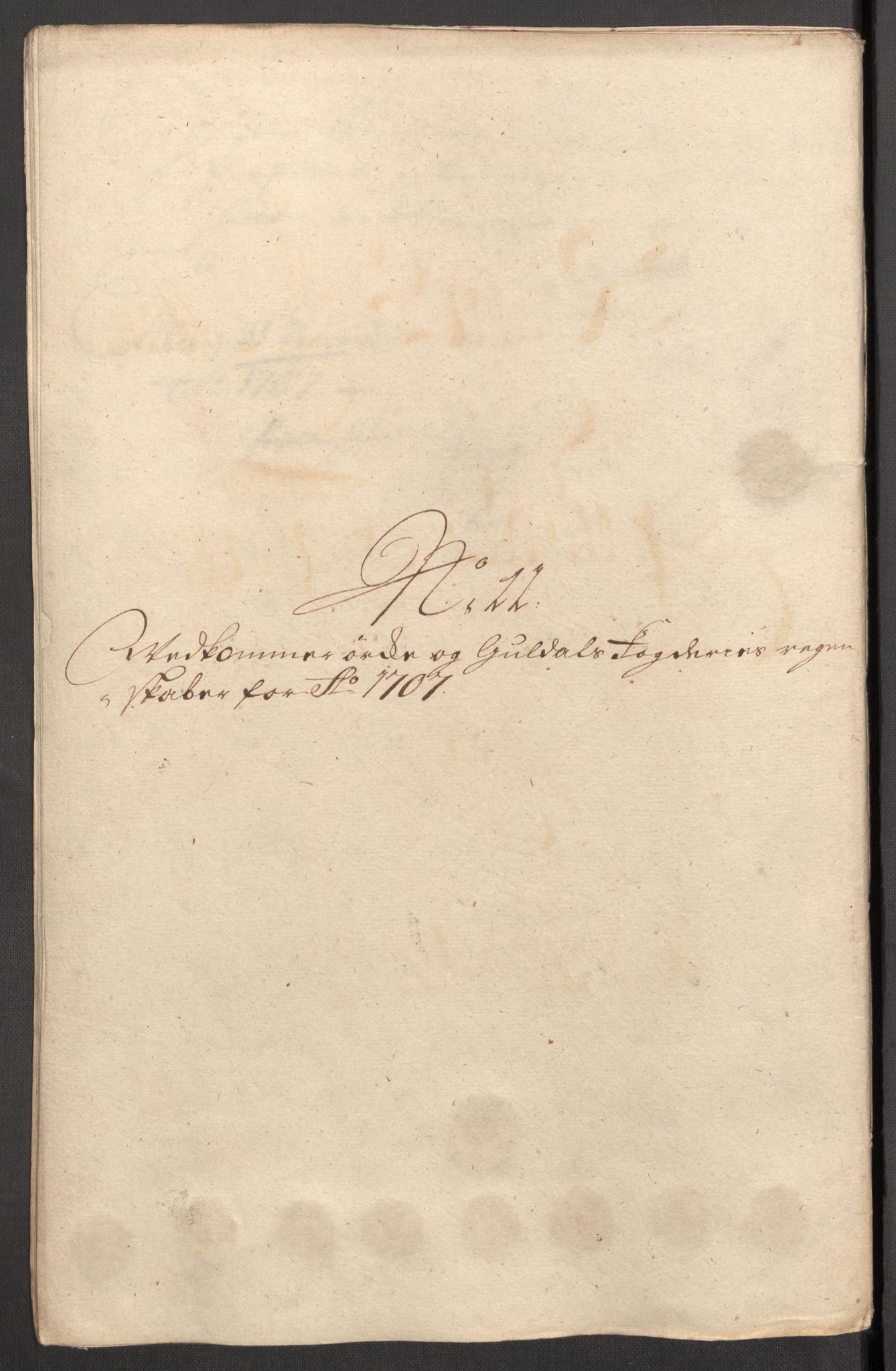 Rentekammeret inntil 1814, Reviderte regnskaper, Fogderegnskap, RA/EA-4092/R60/L3957: Fogderegnskap Orkdal og Gauldal, 1707, p. 240