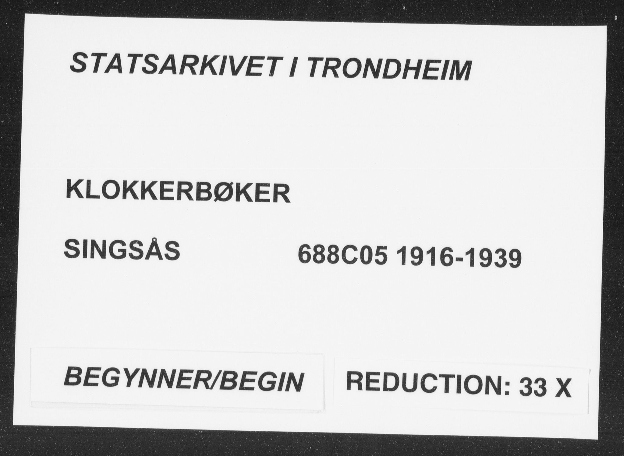 Ministerialprotokoller, klokkerbøker og fødselsregistre - Sør-Trøndelag, AV/SAT-A-1456/688/L1030: Parish register (copy) no. 688C05, 1916-1939