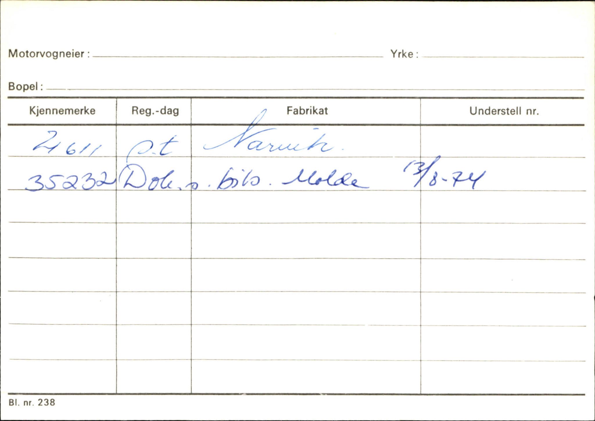 Statens vegvesen, Sogn og Fjordane vegkontor, AV/SAB-A-5301/4/F/L0131: Eigarregister Høyanger P-Å. Stryn S-Å, 1945-1975, p. 2462