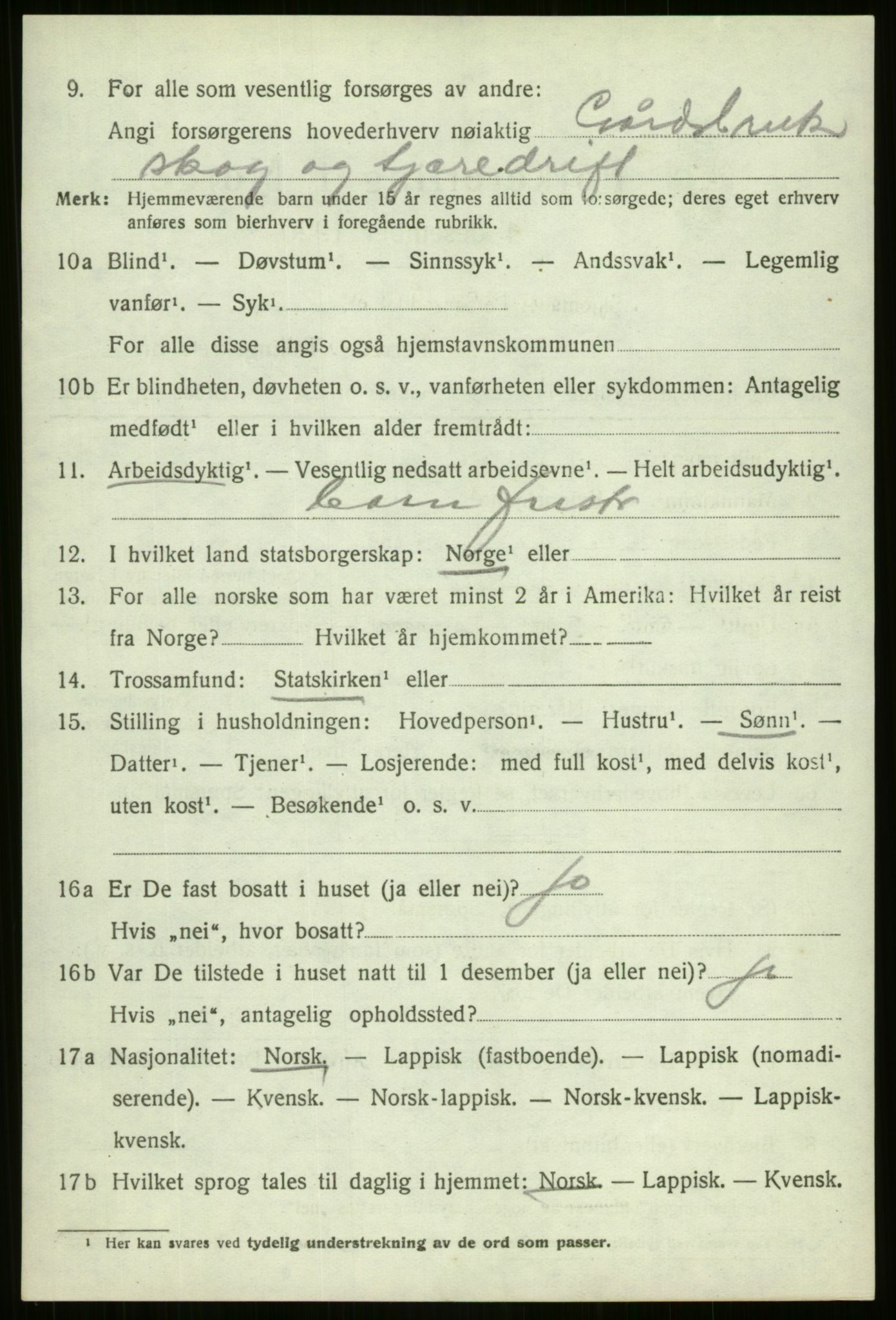 SATØ, 1920 census for Nordreisa, 1920, p. 2686