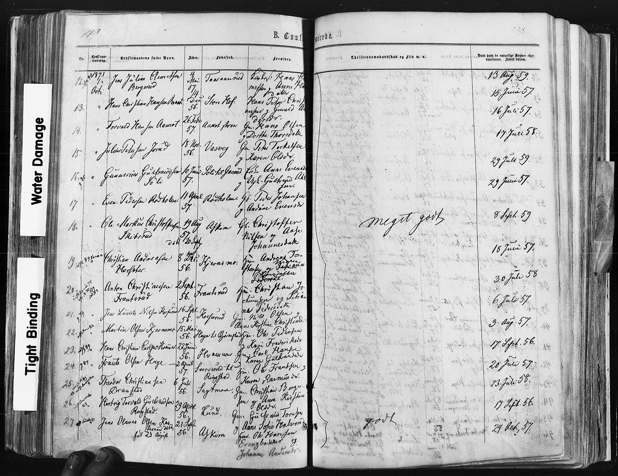 Trøgstad prestekontor Kirkebøker, AV/SAO-A-10925/F/Fa/L0009: Parish register (official) no. I 9, 1865-1877, p. 189