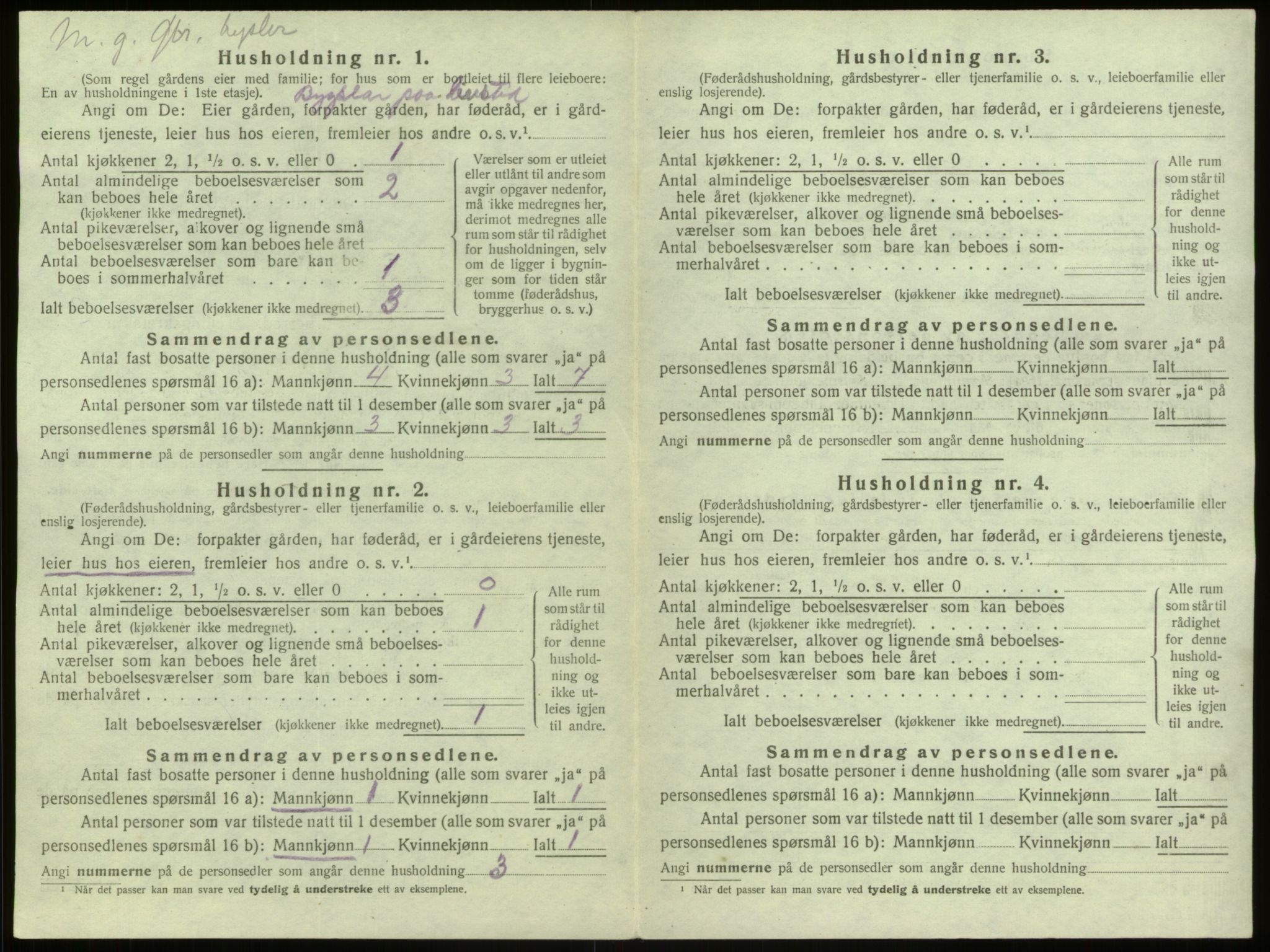 SAB, 1920 census for Manger, 1920, p. 185