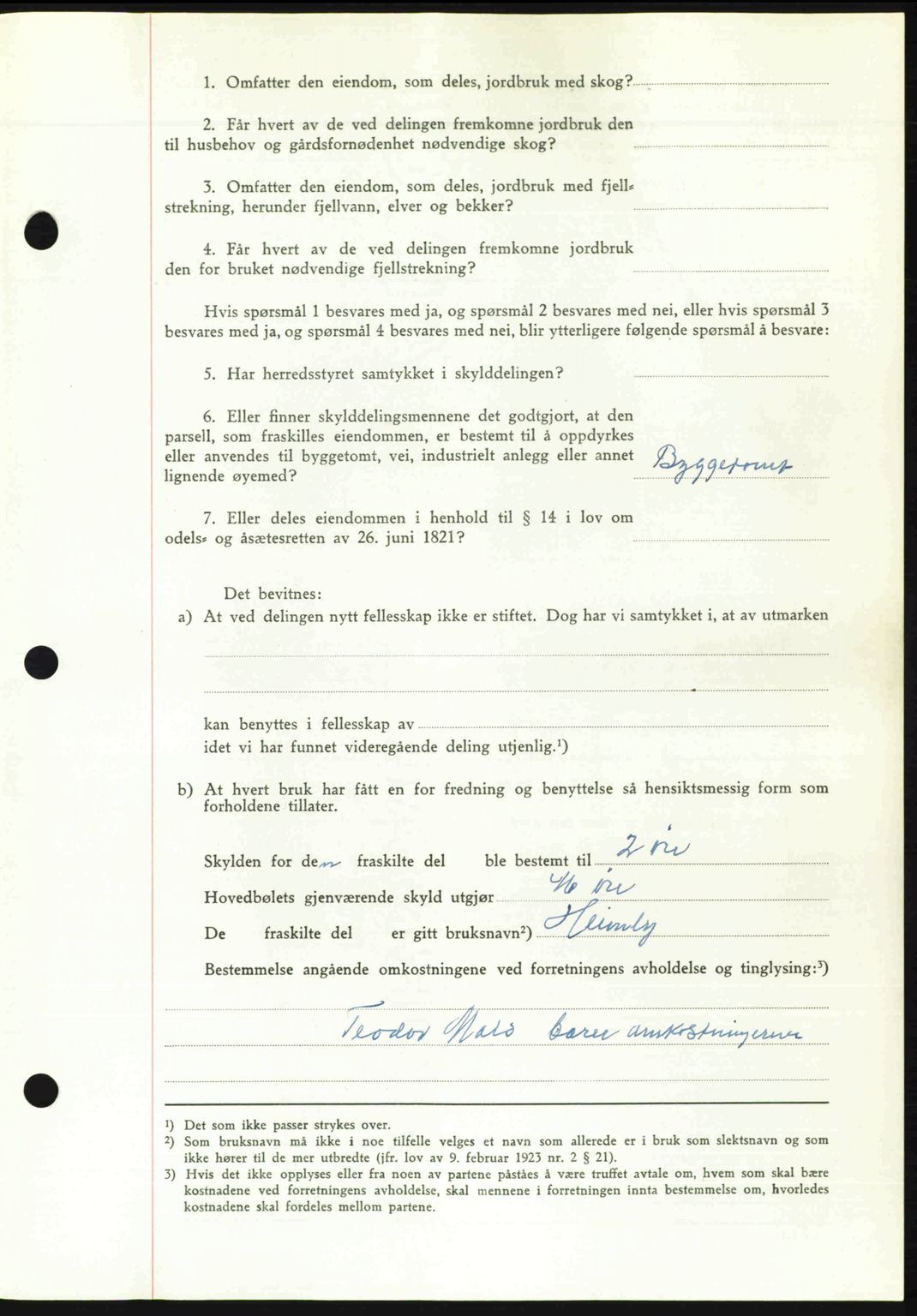 Romsdal sorenskriveri, SAT/A-4149/1/2/2C: Mortgage book no. A24, 1947-1947, Diary no: : 2692/1947