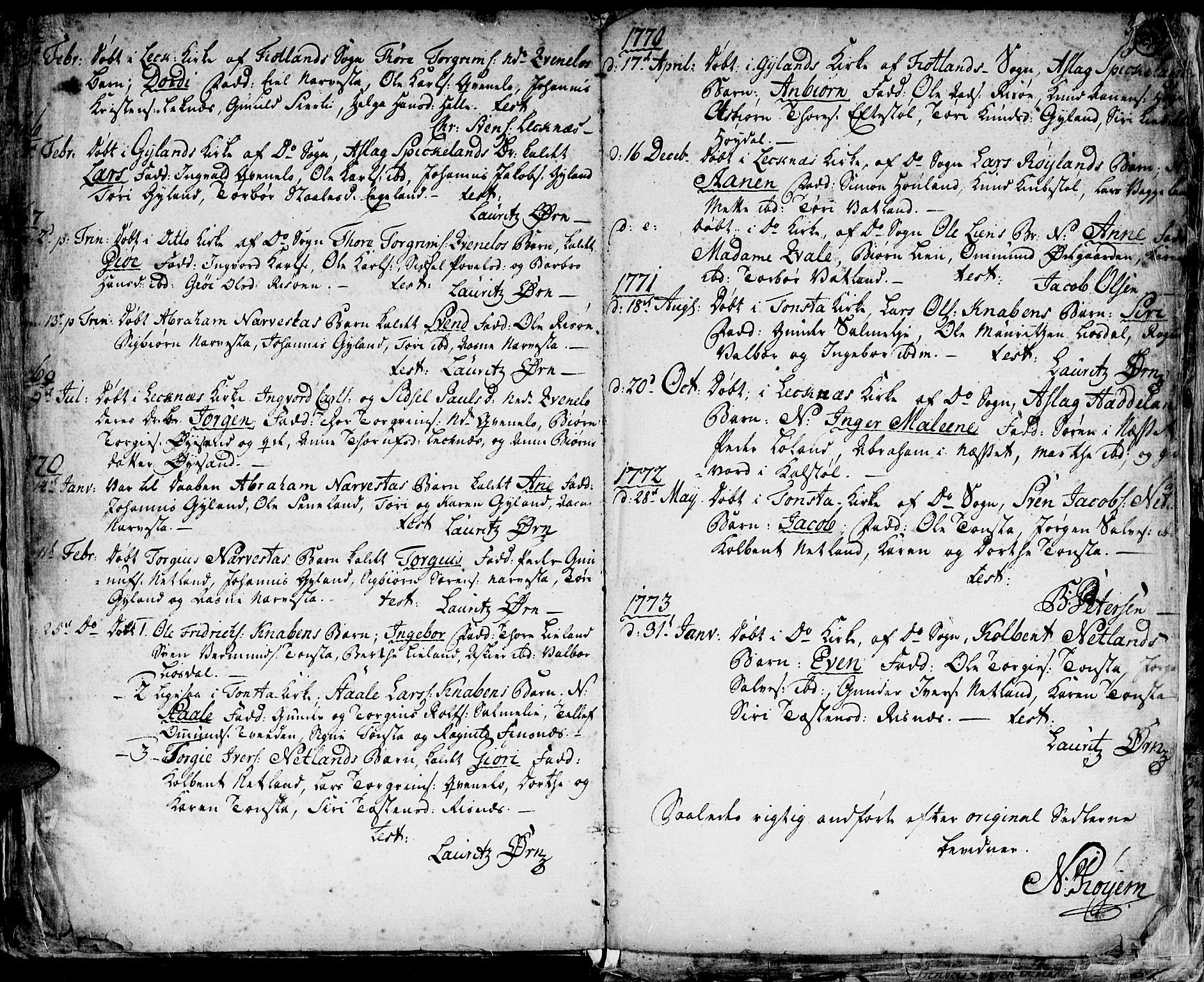 Hægebostad sokneprestkontor, SAK/1111-0024/F/Fa/Faa/L0001: Parish register (official) no. A 1 /1, 1760-1820, p. 294