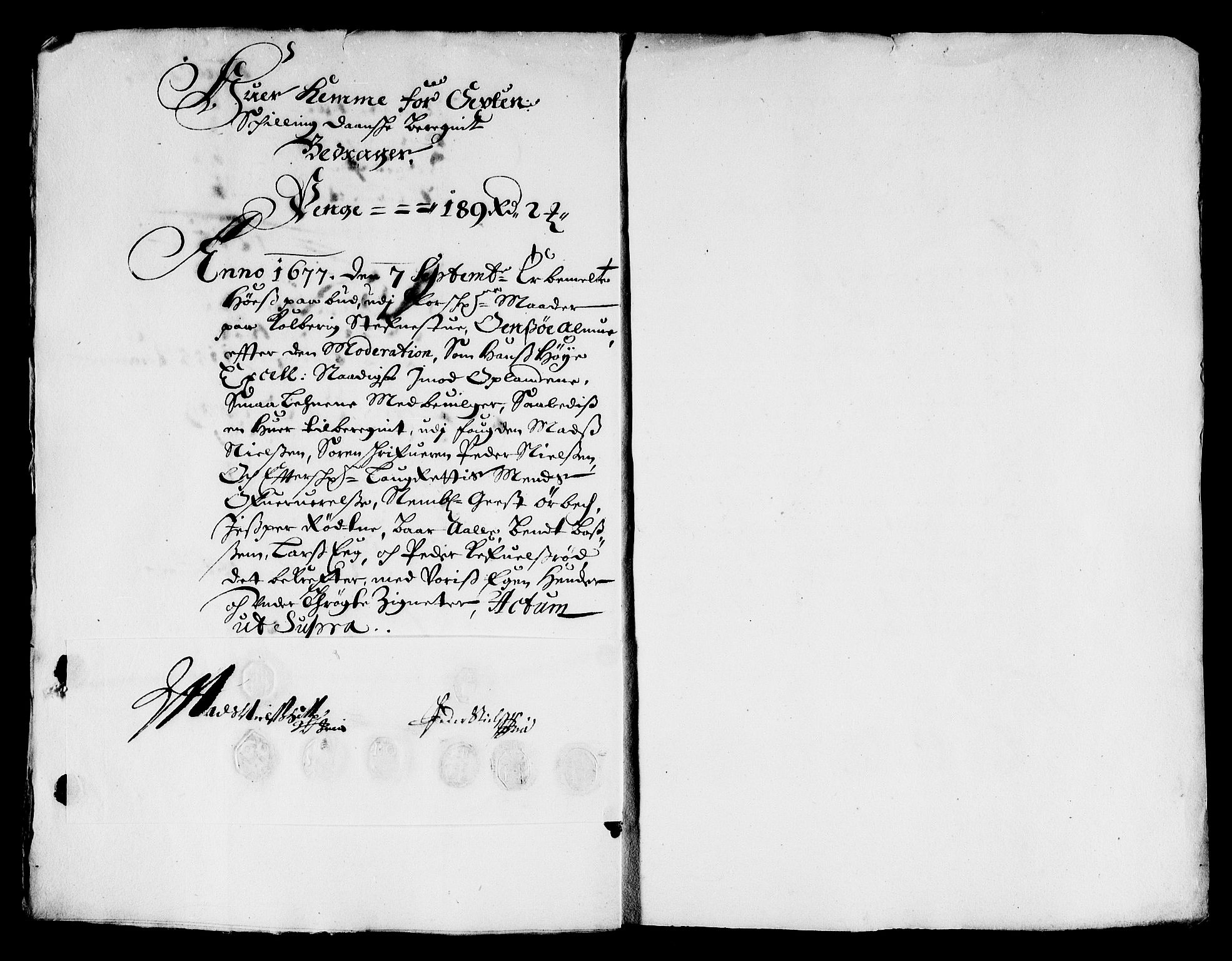 Rentekammeret inntil 1814, Reviderte regnskaper, Stiftamtstueregnskaper, Landkommissariatet på Akershus og Akershus stiftamt, AV/RA-EA-5869/R/Rb/L0135: Akershus stiftamt, 1677