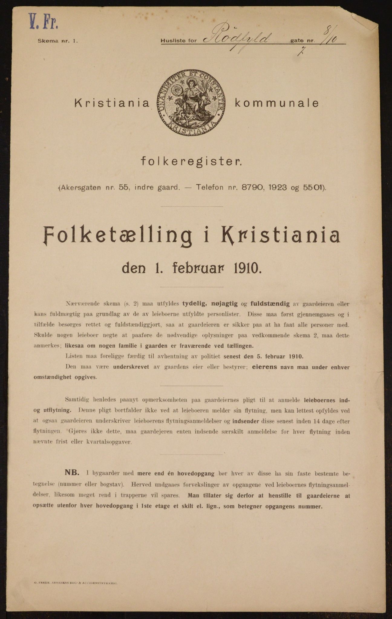 OBA, Municipal Census 1910 for Kristiania, 1910, p. 82158