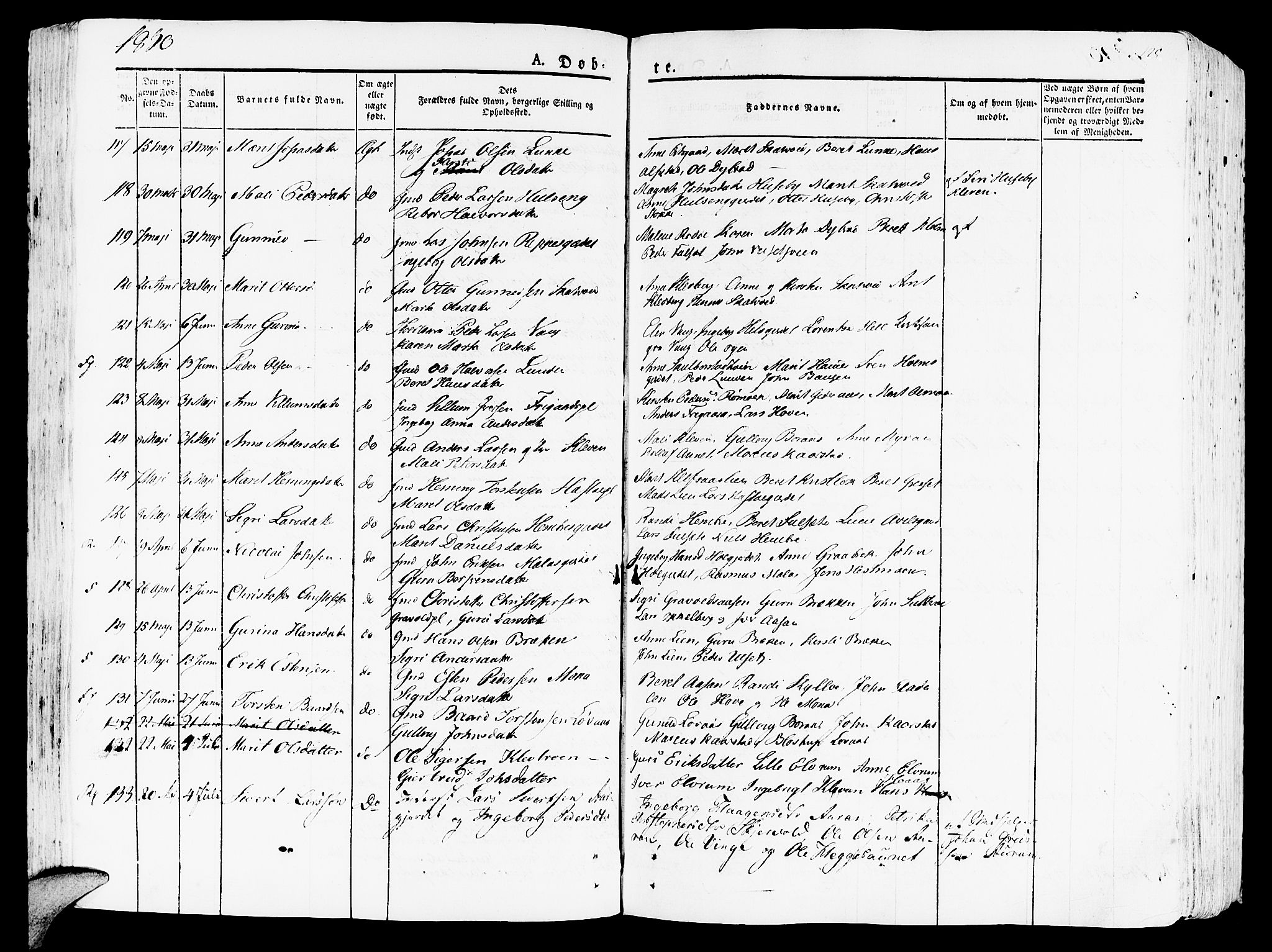 Ministerialprotokoller, klokkerbøker og fødselsregistre - Nord-Trøndelag, SAT/A-1458/709/L0070: Parish register (official) no. 709A10, 1820-1832, p. 125