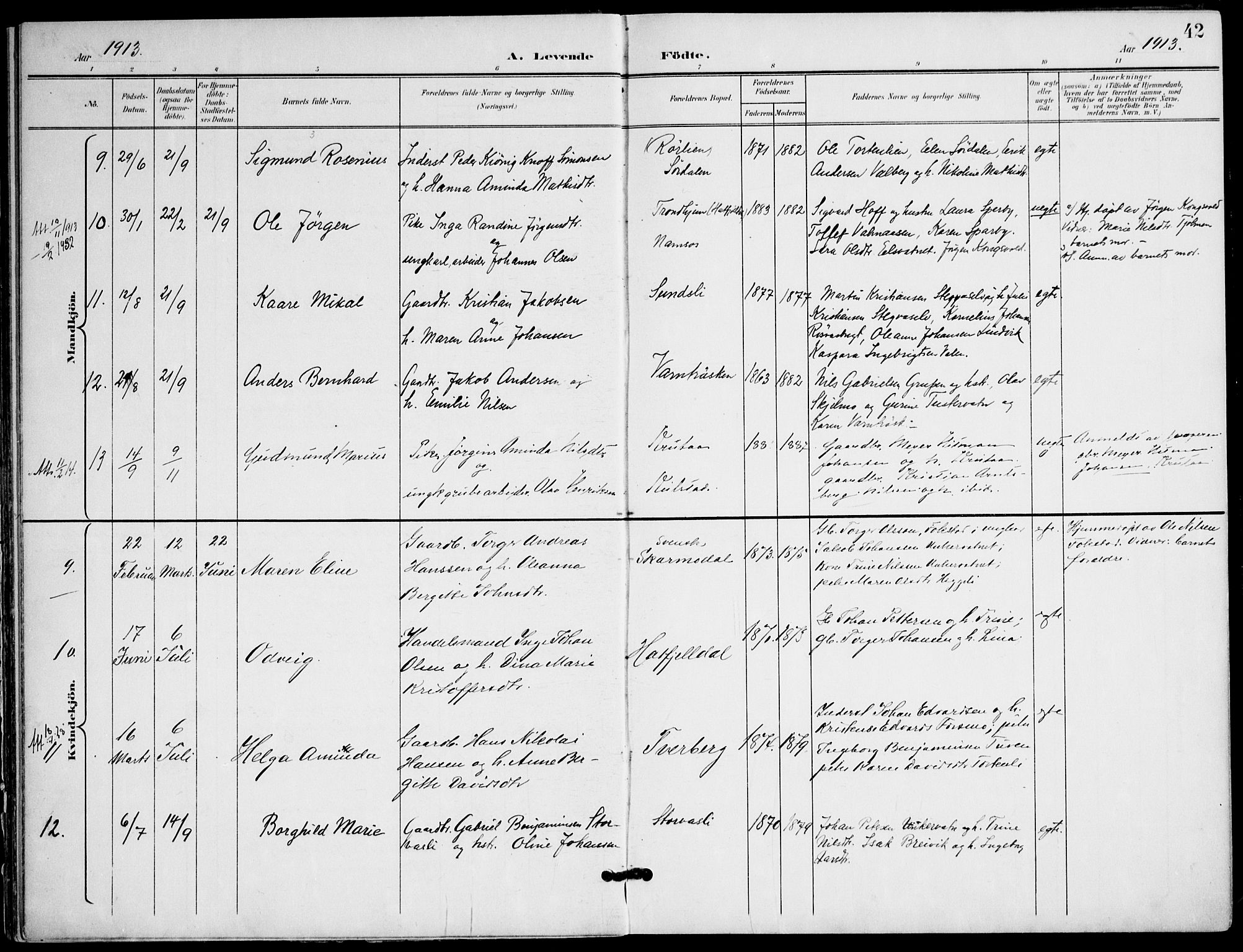 Ministerialprotokoller, klokkerbøker og fødselsregistre - Nordland, AV/SAT-A-1459/823/L0326: Parish register (official) no. 823A03, 1899-1919, p. 42