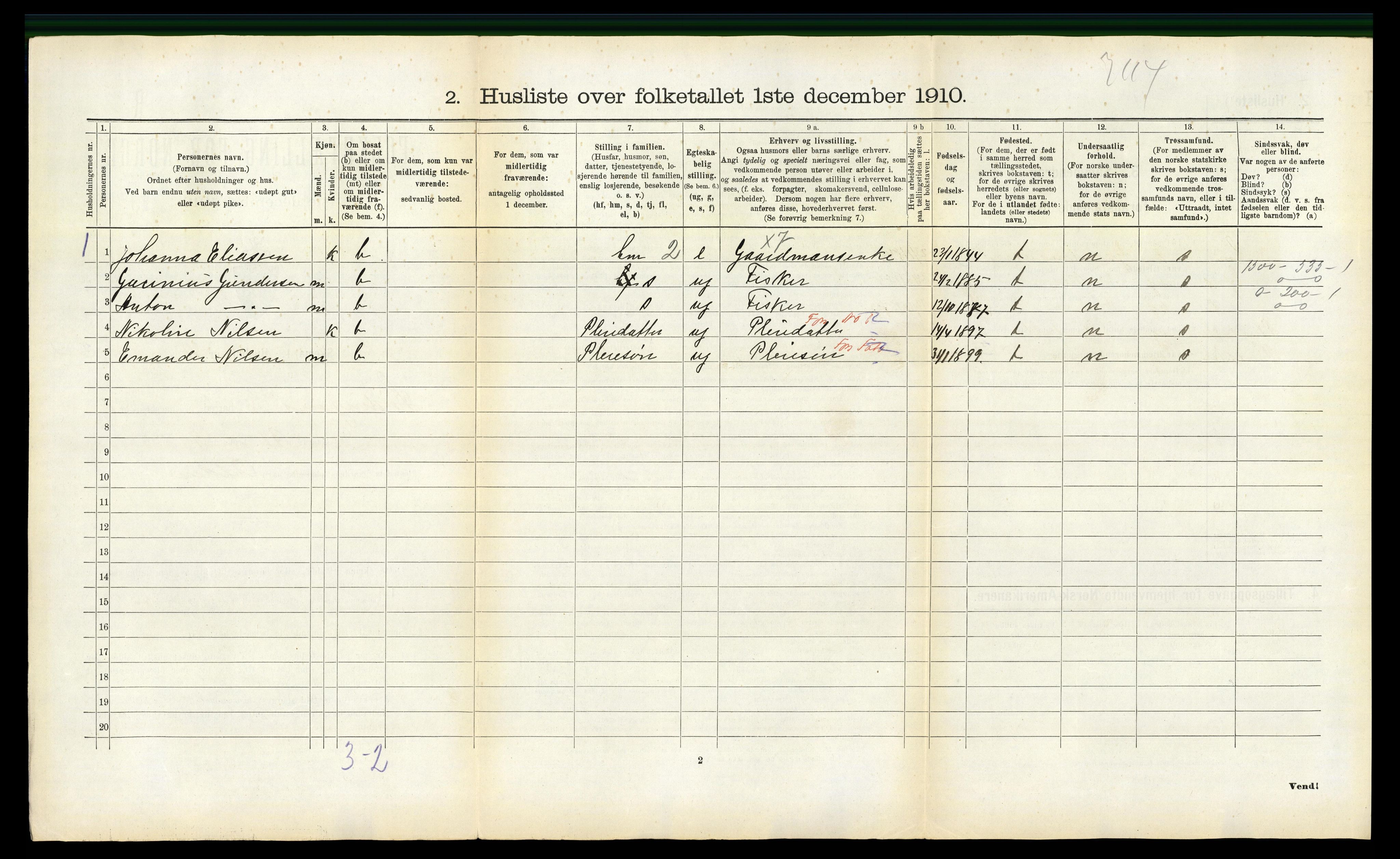 RA, 1910 census for Lødingen, 1910, p. 698