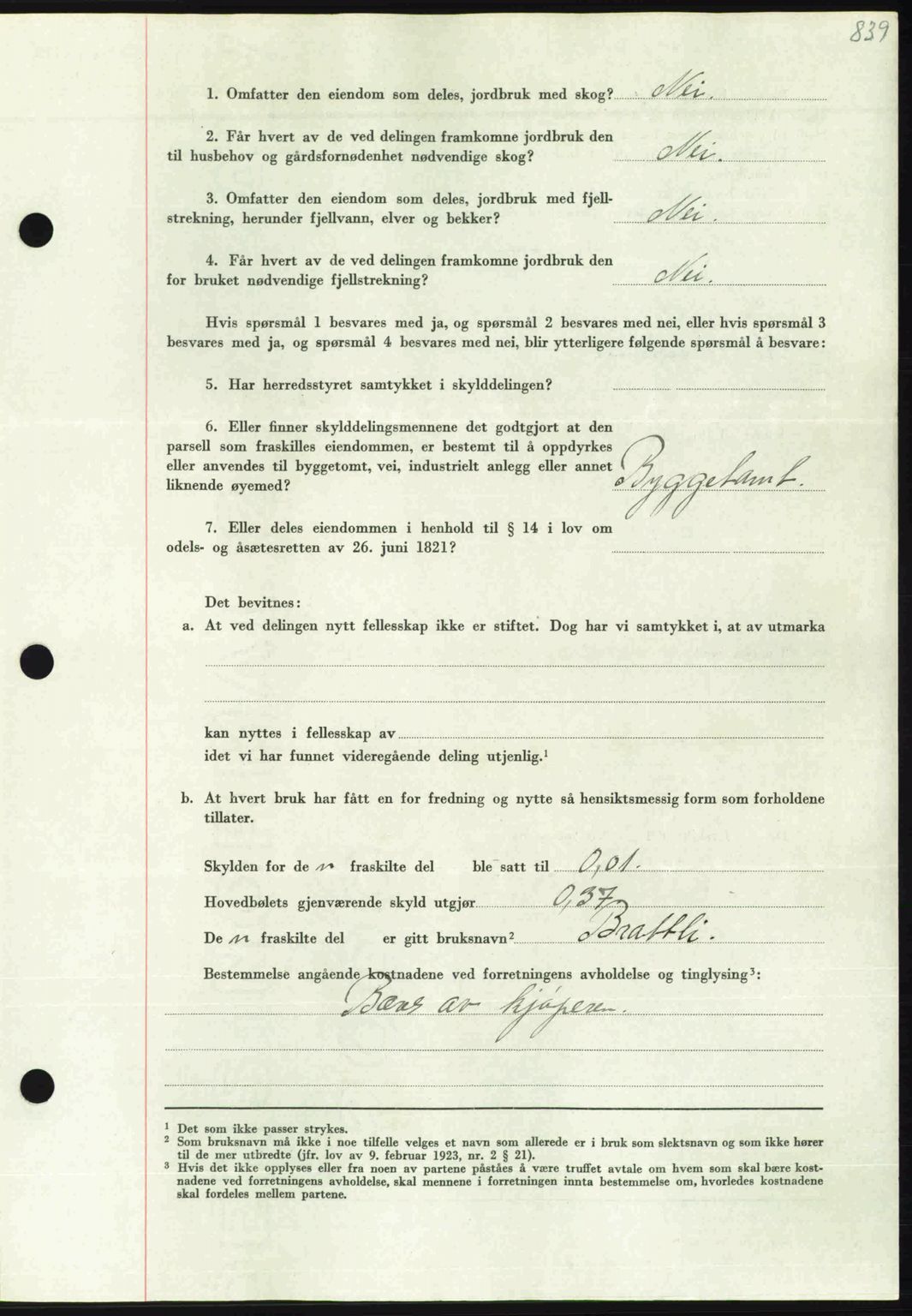 Nordmøre sorenskriveri, AV/SAT-A-4132/1/2/2Ca: Mortgage book no. A102, 1946-1946, Diary no: : 2032/1946