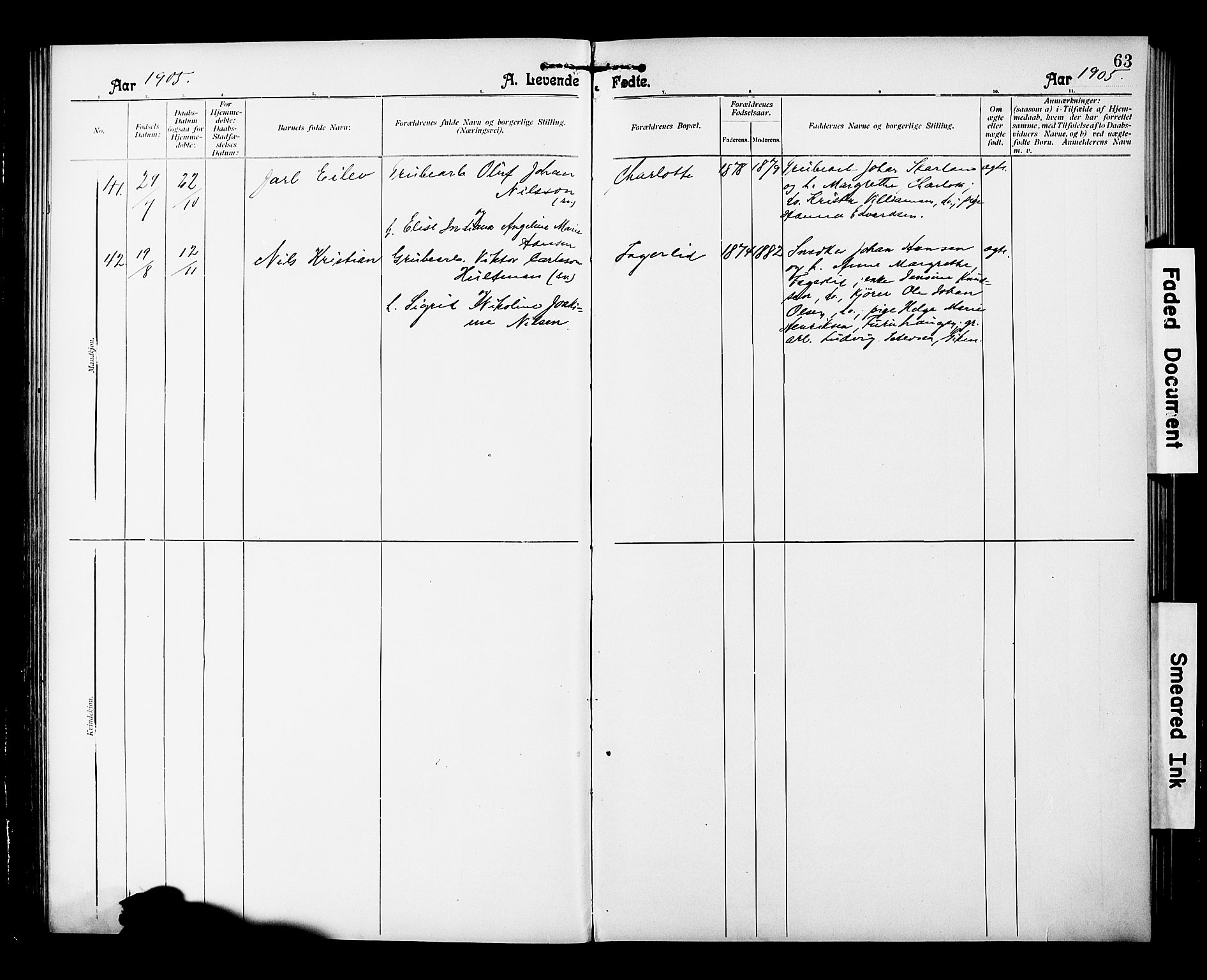 Ministerialprotokoller, klokkerbøker og fødselsregistre - Nordland, AV/SAT-A-1459/850/L0709: Parish register (official) no. 850A01, 1899-1909, p. 63