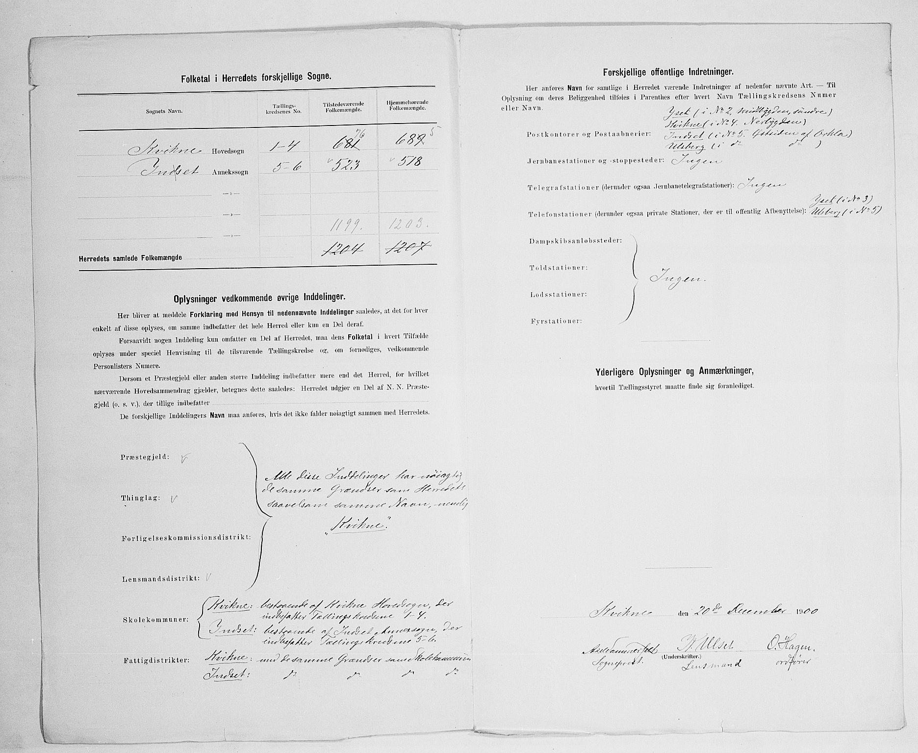 SAH, 1900 census for Kvikne, 1900, p. 3