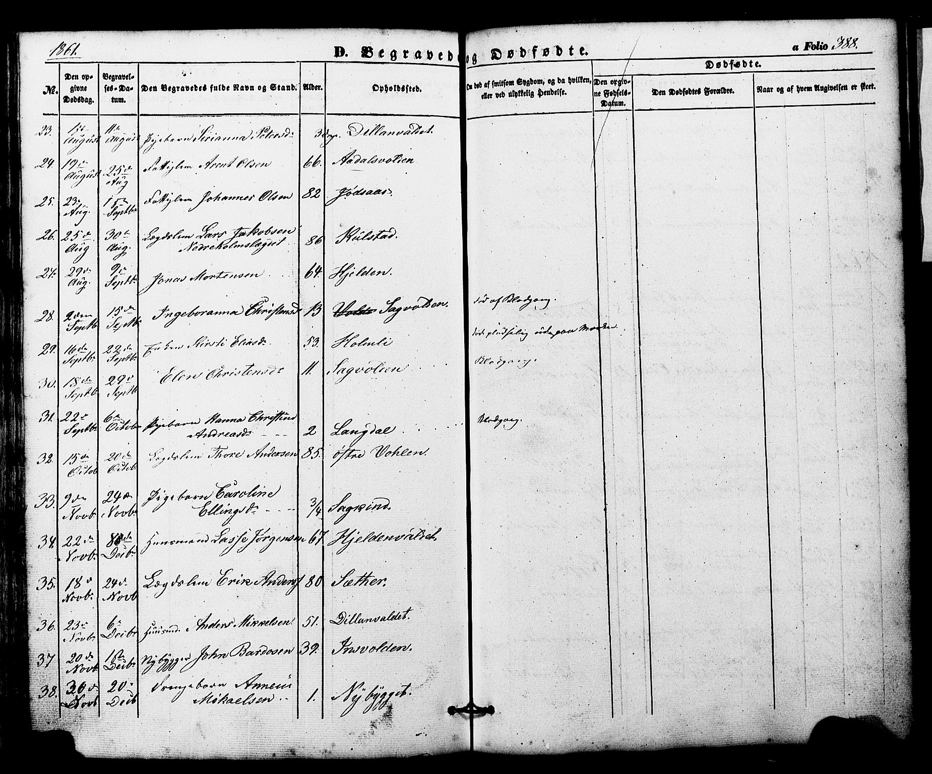 Ministerialprotokoller, klokkerbøker og fødselsregistre - Nord-Trøndelag, AV/SAT-A-1458/724/L0268: Parish register (copy) no. 724C04, 1846-1878, p. 388