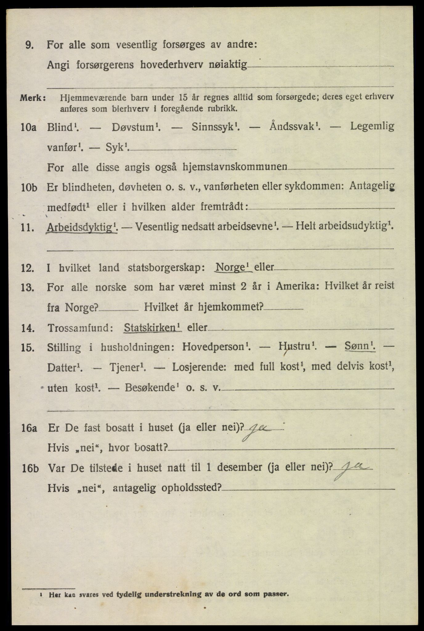 SAH, 1920 census for Trysil, 1920, p. 7742