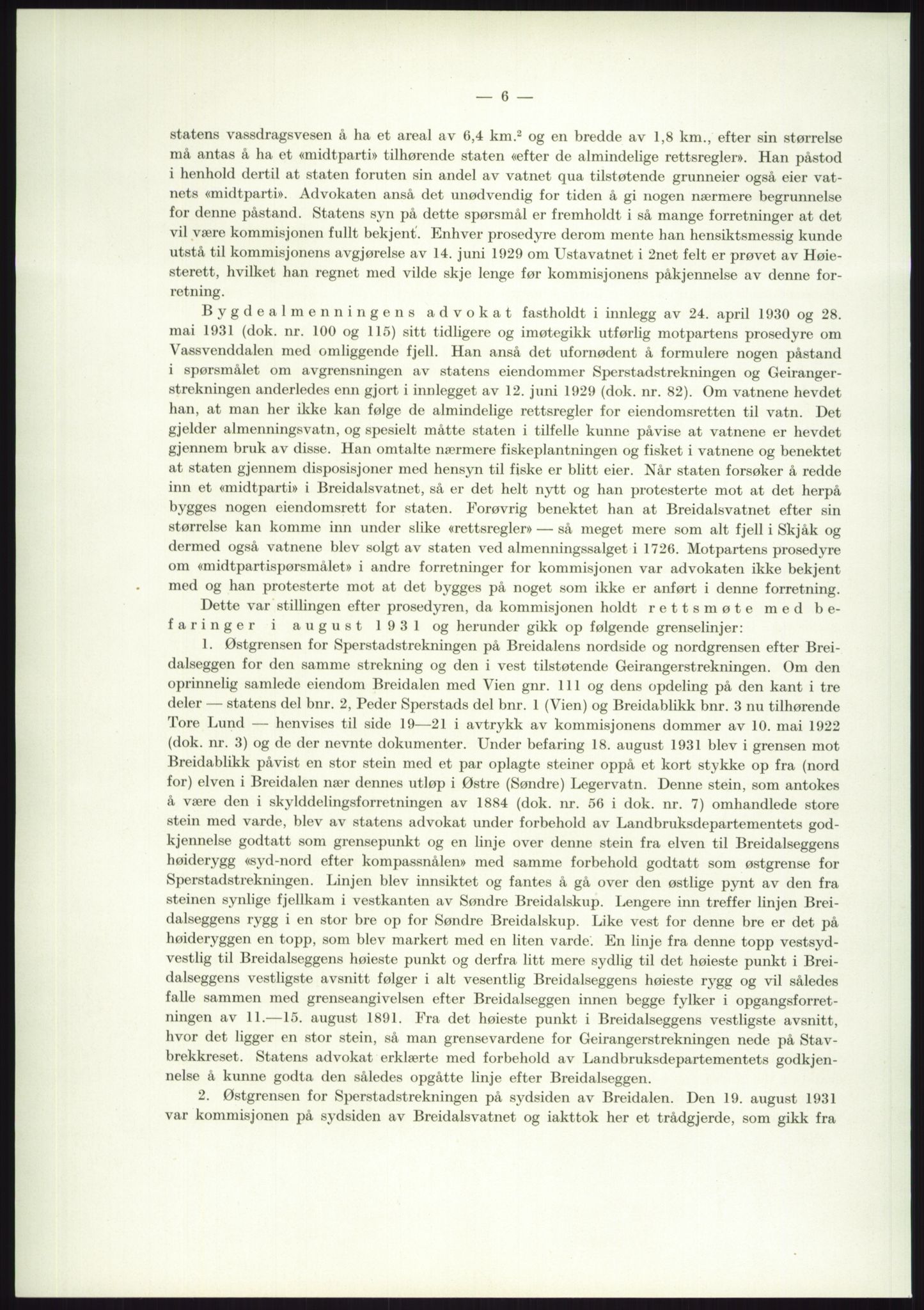 Høyfjellskommisjonen, AV/RA-S-1546/X/Xa/L0001: Nr. 1-33, 1909-1953, p. 2988