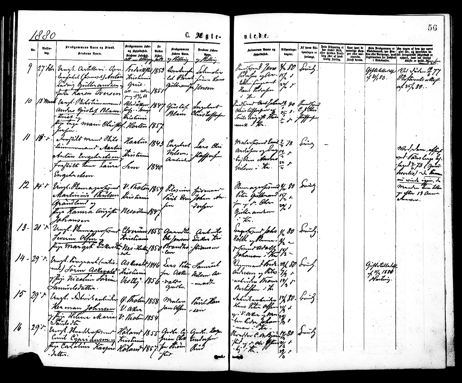 Johannes prestekontor Kirkebøker, AV/SAO-A-10852/F/Fa/L0002: Parish register (official) no. 2, 1875-1882, p. 56
