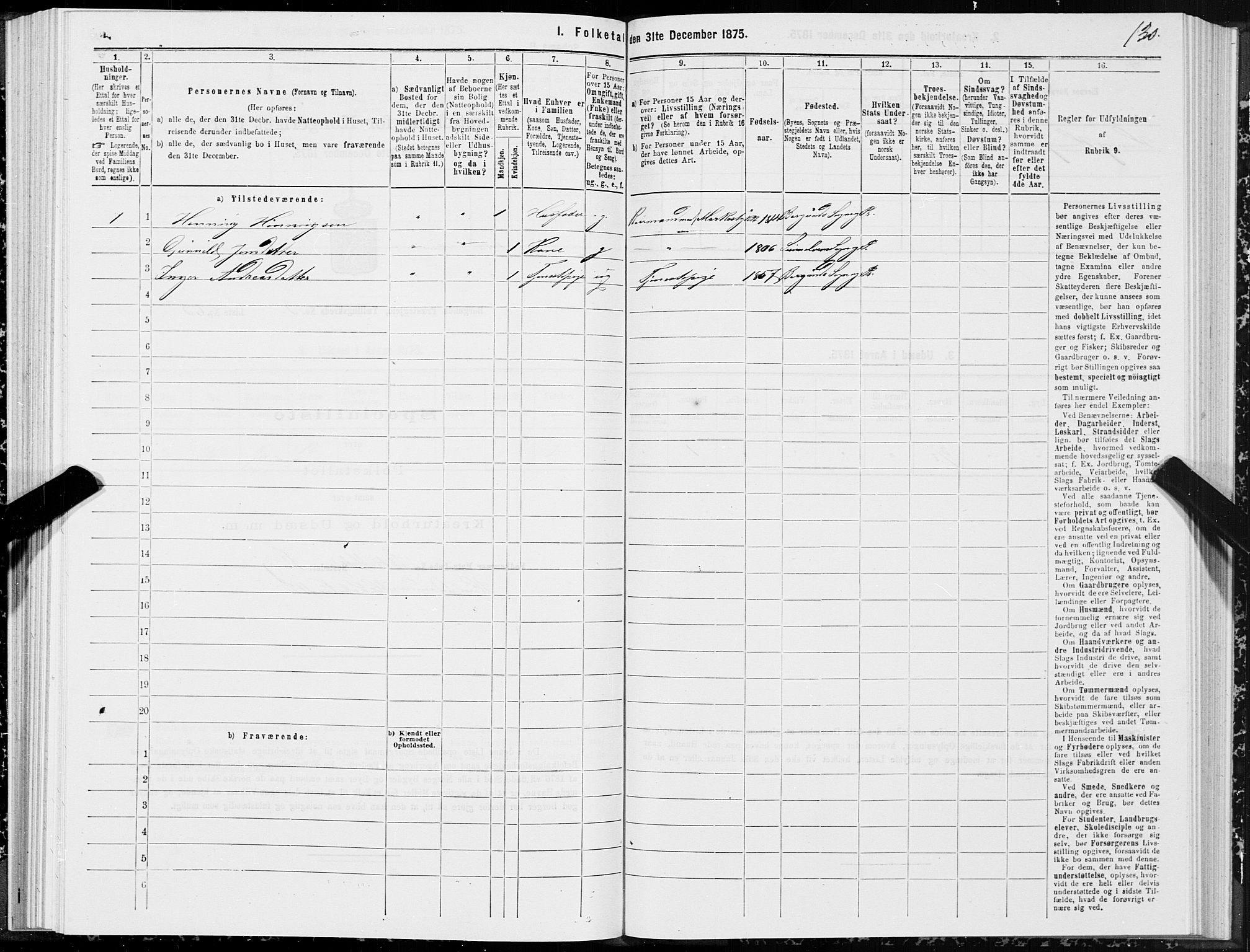 SAT, 1875 census for 1531P Borgund, 1875, p. 2130