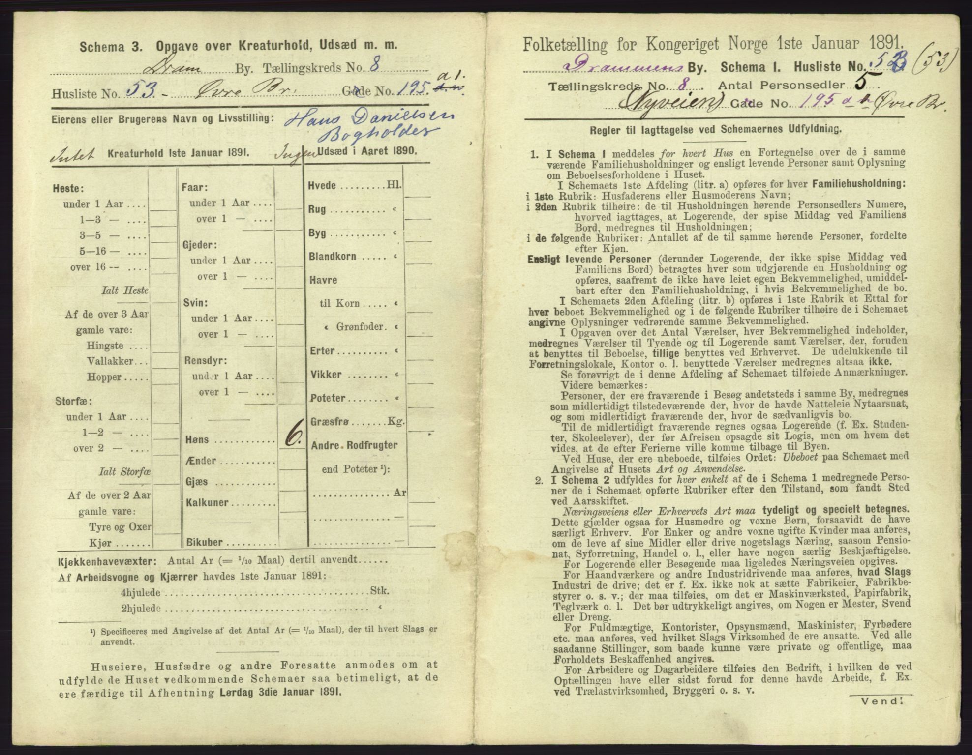 RA, 1891 census for 0602 Drammen, 1891, p. 741