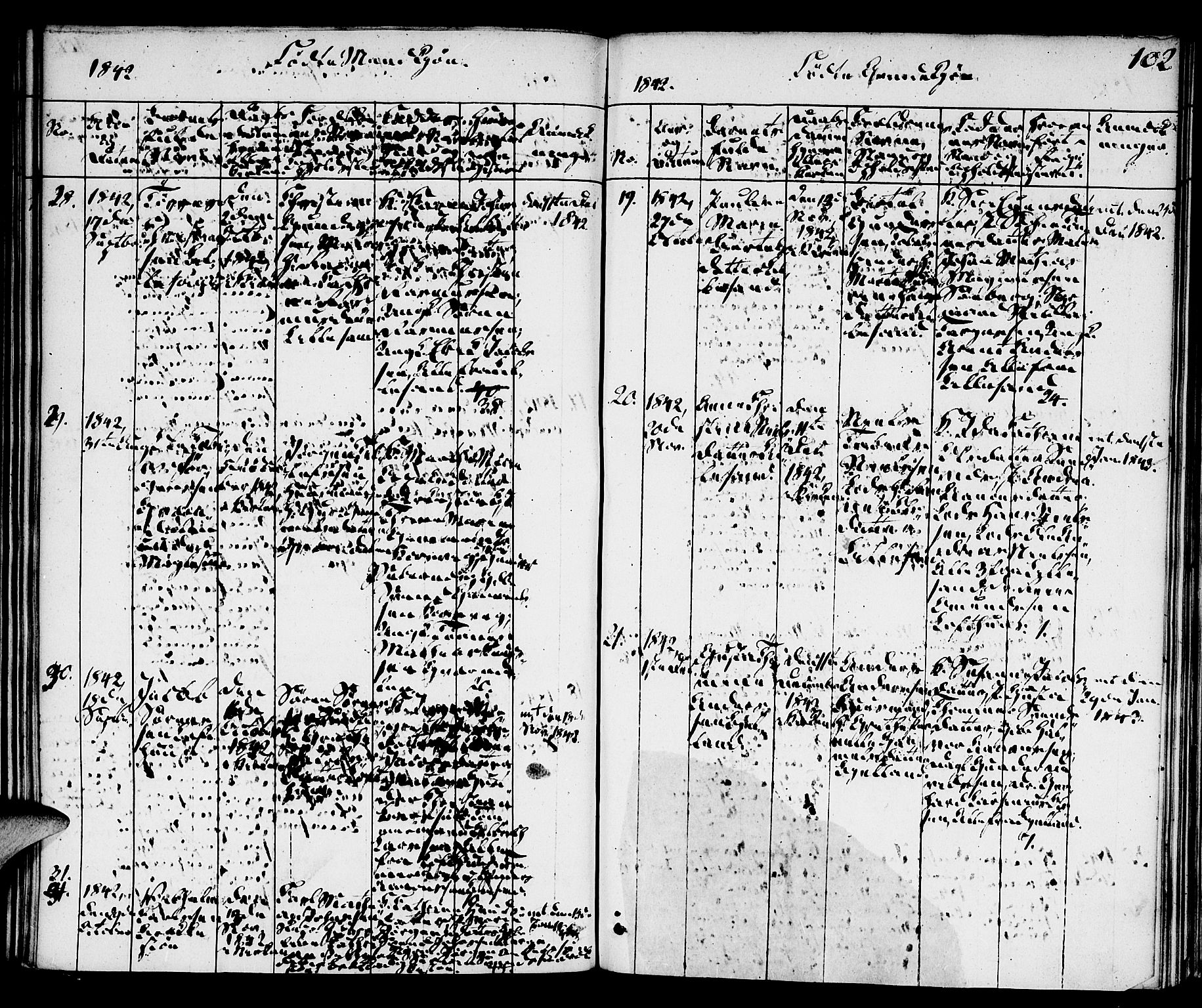 Vestre Moland sokneprestkontor, AV/SAK-1111-0046/F/Fa/Fab/L0004: Parish register (official) no. A 4, 1835-1843, p. 102