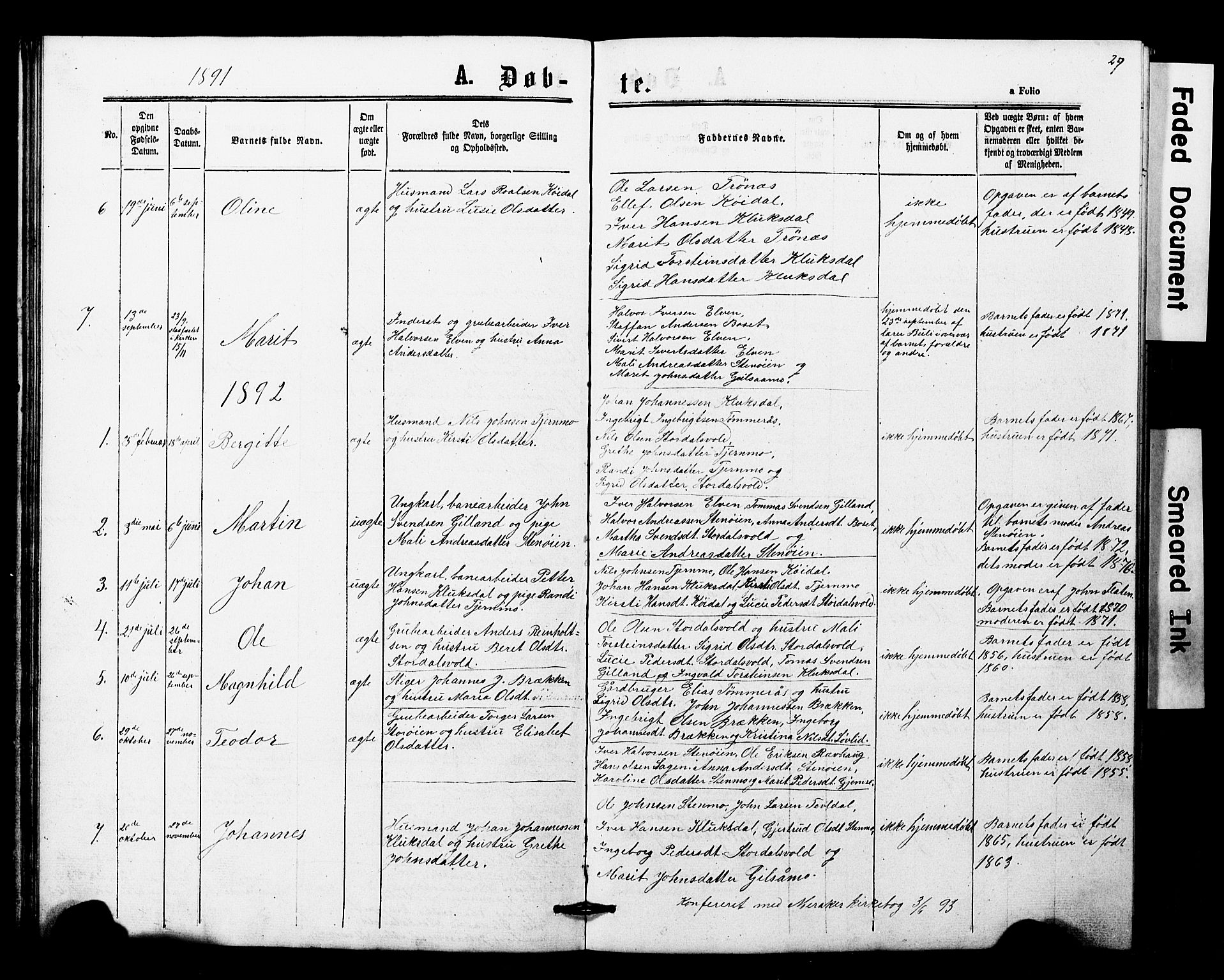 Ministerialprotokoller, klokkerbøker og fødselsregistre - Nord-Trøndelag, SAT/A-1458/707/L0052: Parish register (copy) no. 707C01, 1864-1897, p. 29