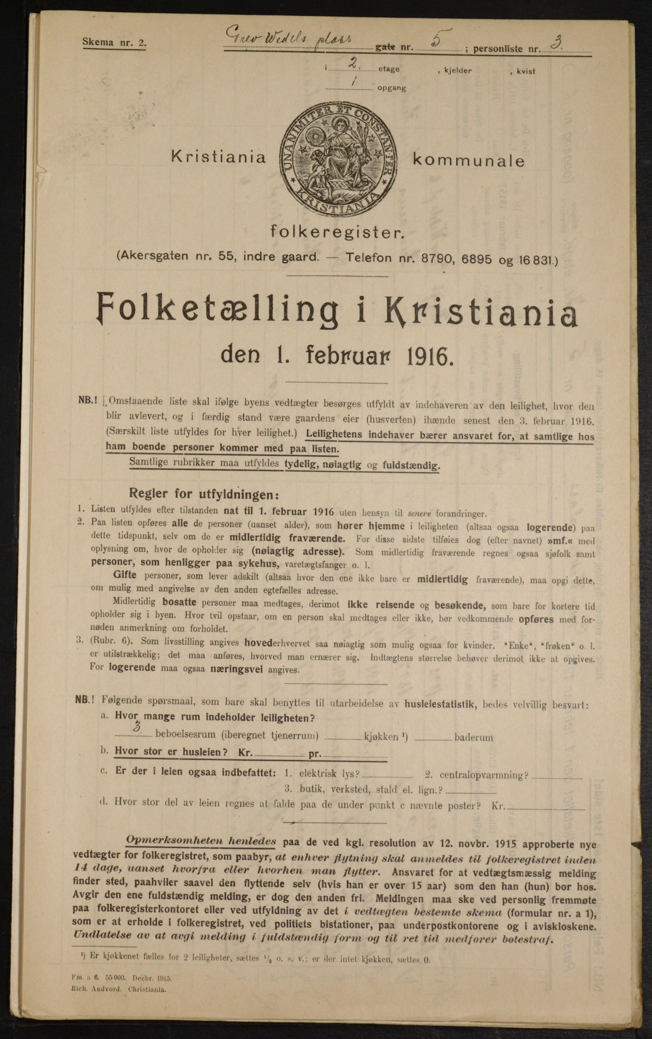 OBA, Municipal Census 1916 for Kristiania, 1916, p. 30472