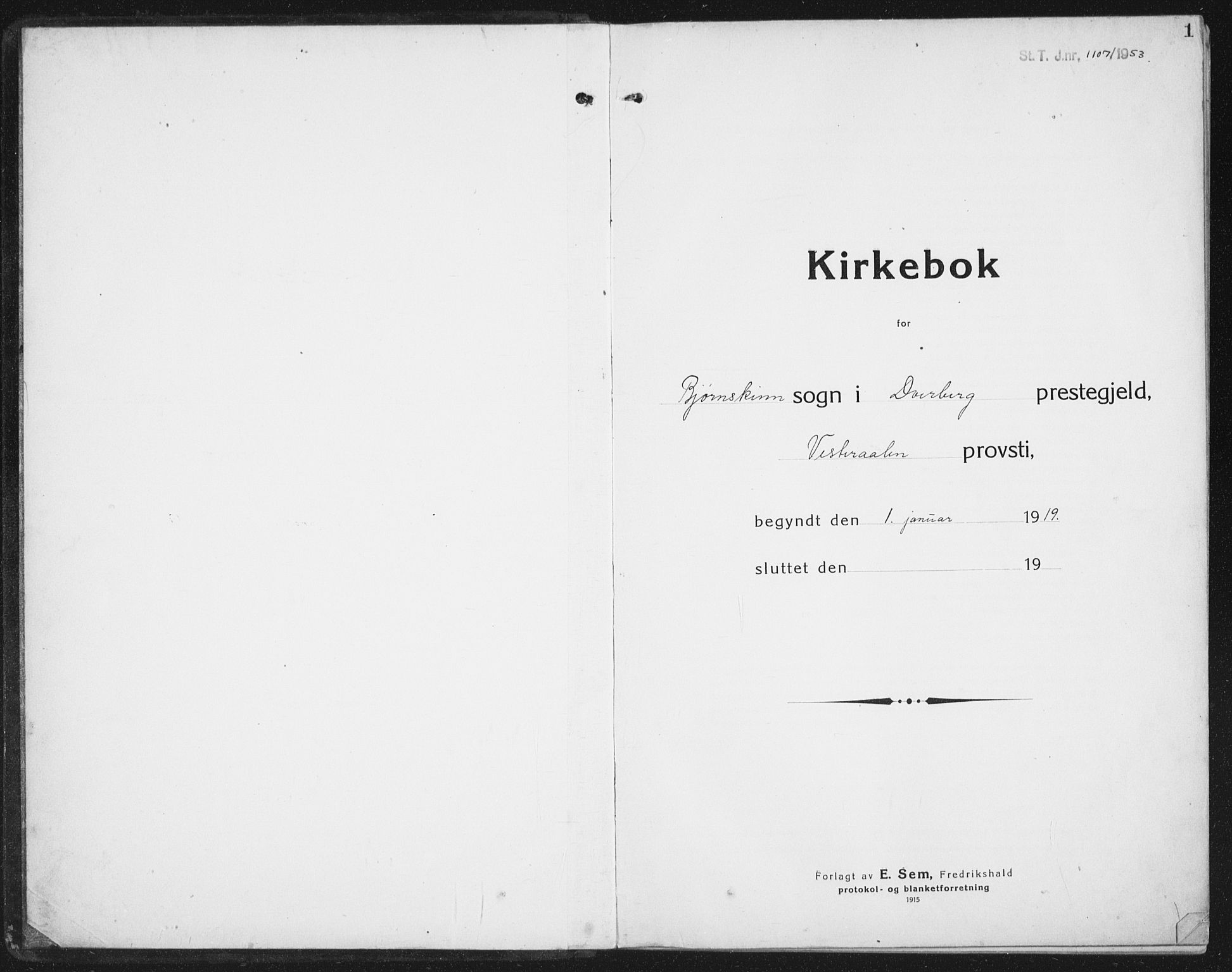 Ministerialprotokoller, klokkerbøker og fødselsregistre - Nordland, SAT/A-1459/898/L1428: Parish register (copy) no. 898C03, 1918-1938, p. 1
