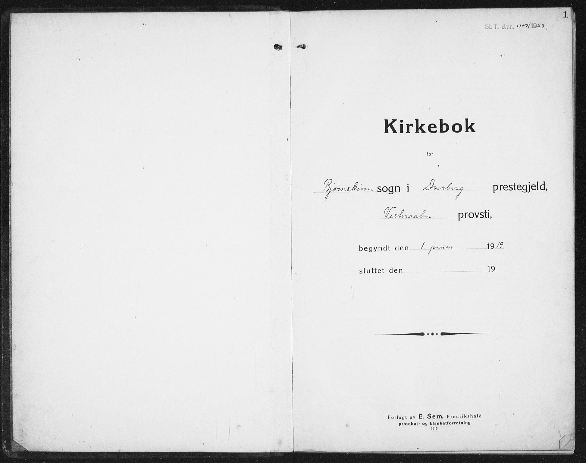 Ministerialprotokoller, klokkerbøker og fødselsregistre - Nordland, AV/SAT-A-1459/898/L1428: Parish register (copy) no. 898C03, 1918-1938, p. 1