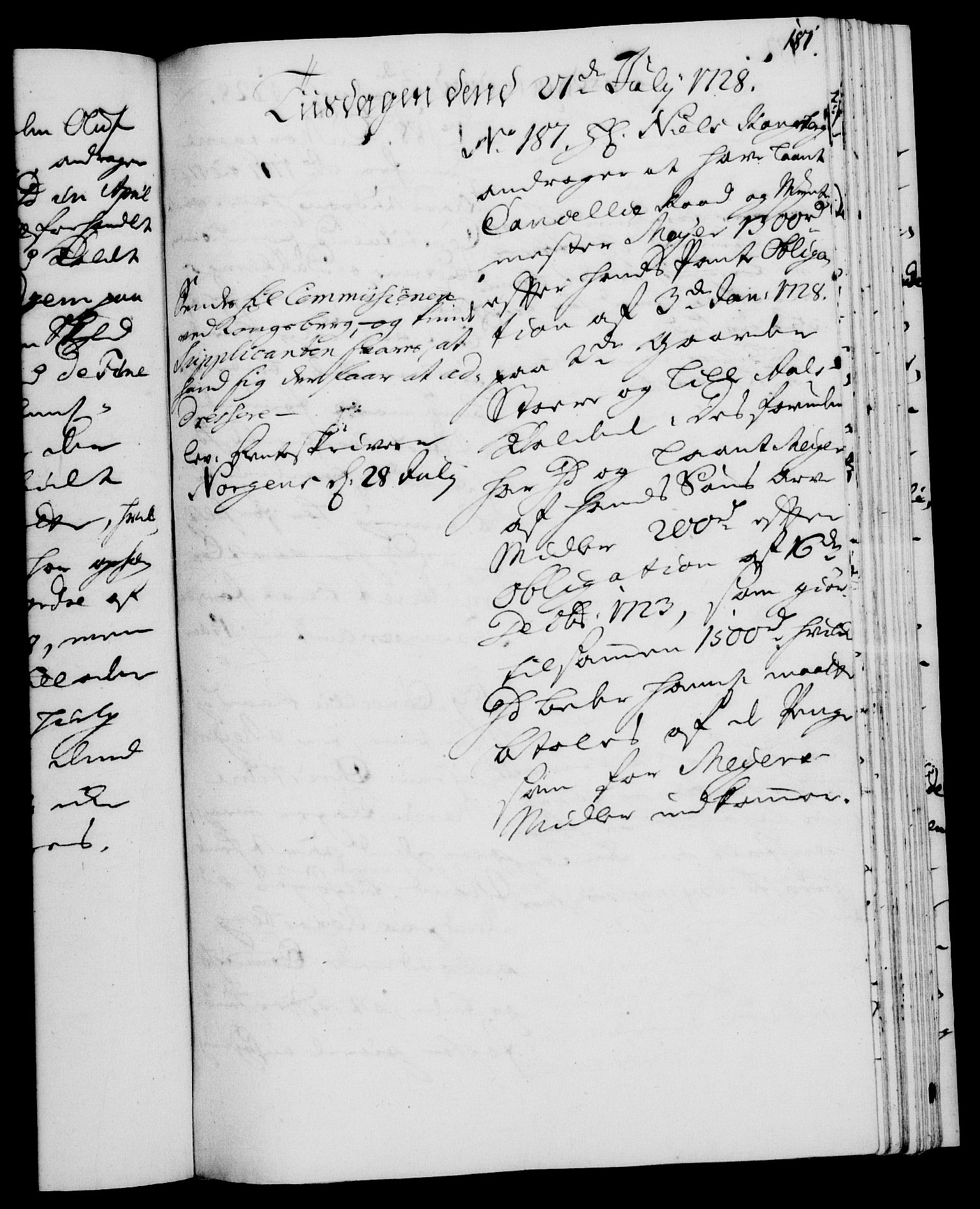 Rentekammeret, Kammerkanselliet, RA/EA-3111/G/Gh/Gha/L0010: Norsk ekstraktmemorialprotokoll (merket RK 53.55), 1728, p. 181