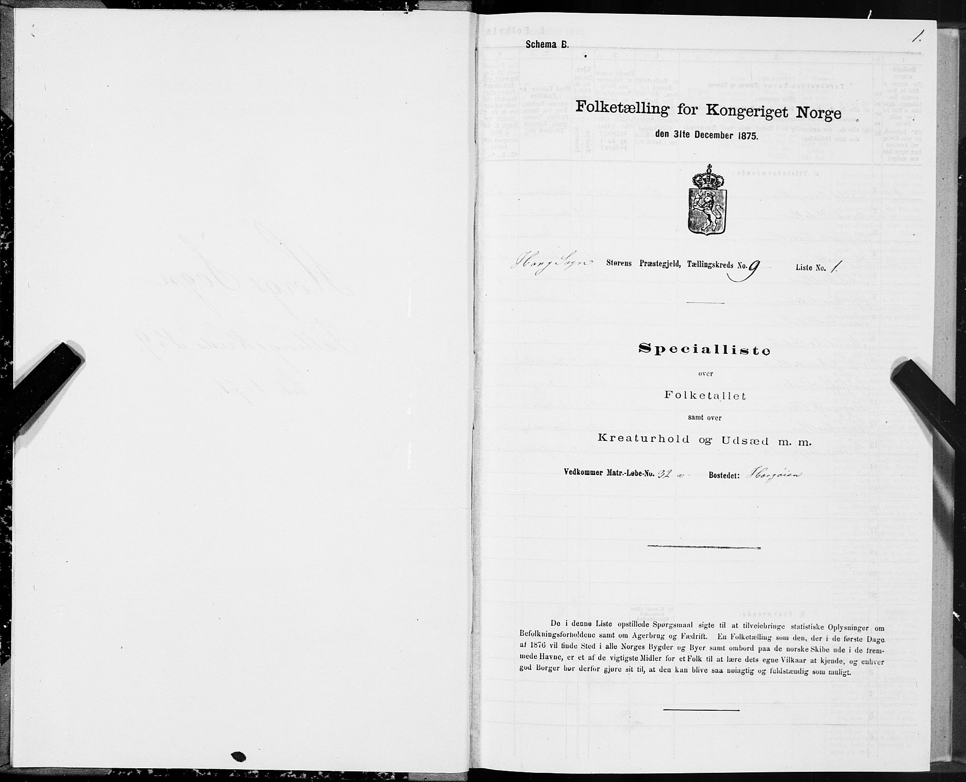 SAT, 1875 census for 1648P Støren, 1875, p. 5001