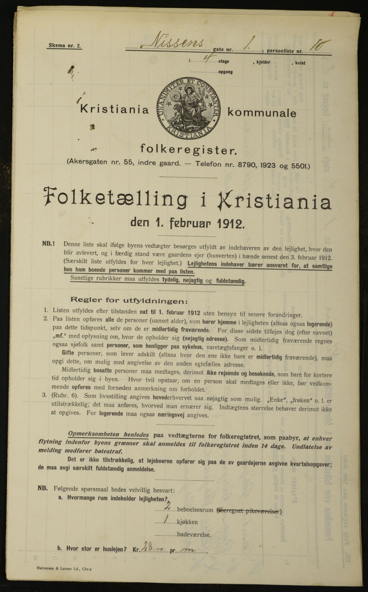 OBA, Municipal Census 1912 for Kristiania, 1912, p. 71724