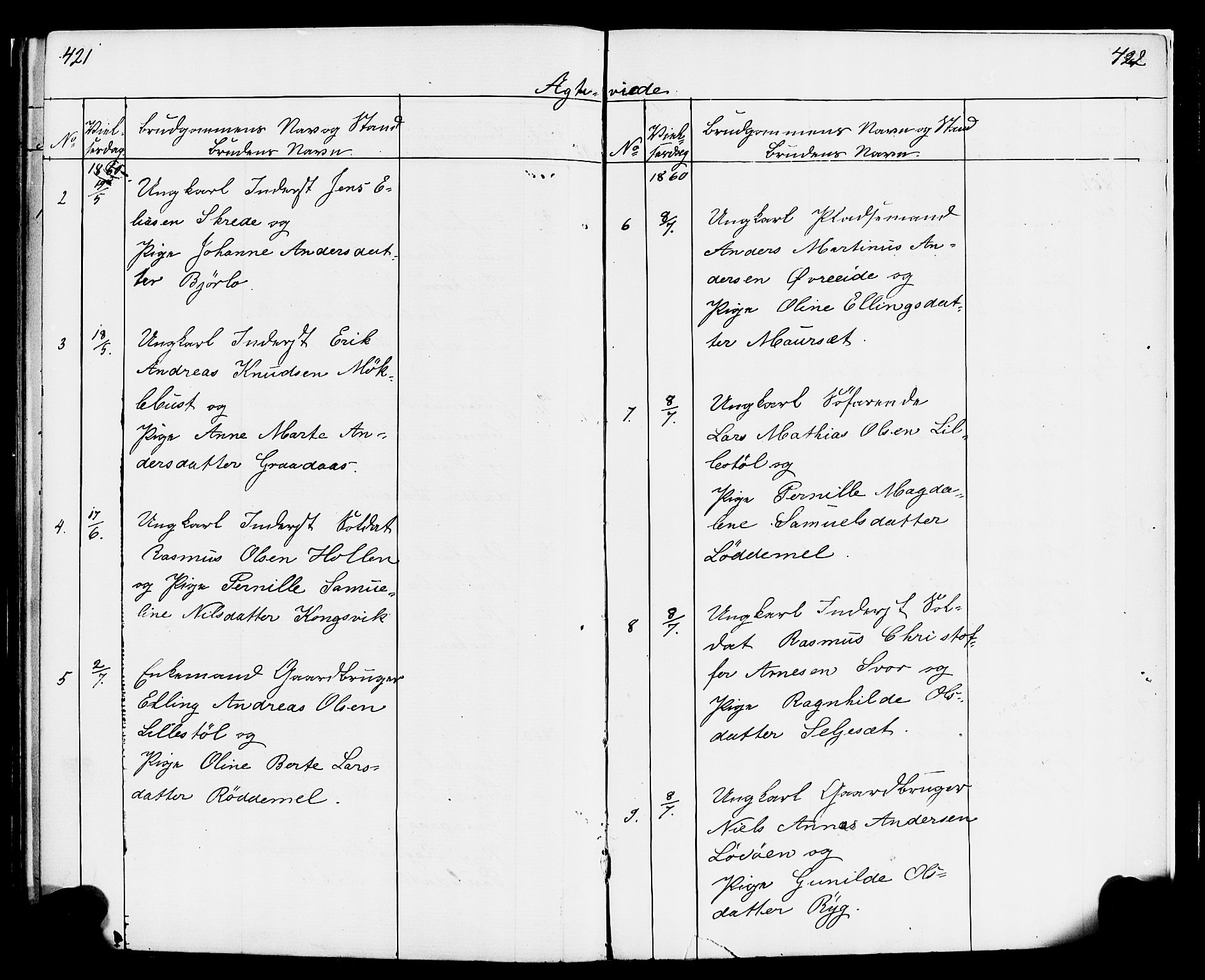 Hornindal sokneprestembete, AV/SAB-A-82401/H/Haa/Haaa/L0001: Parish register (official) no. A 1, 1837-1866, p. 420-421