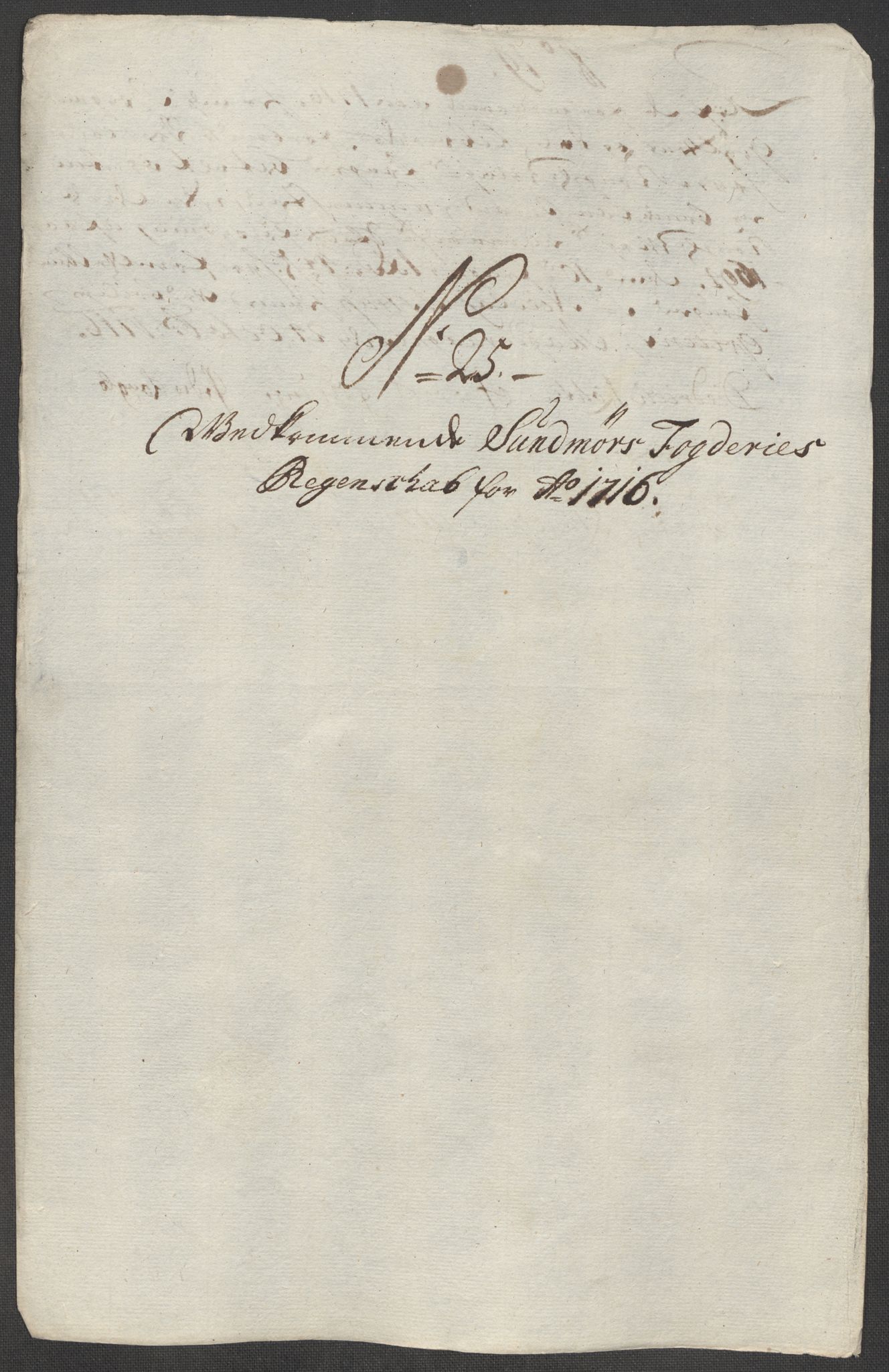 Rentekammeret inntil 1814, Reviderte regnskaper, Fogderegnskap, AV/RA-EA-4092/R54/L3568: Fogderegnskap Sunnmøre, 1716, p. 132