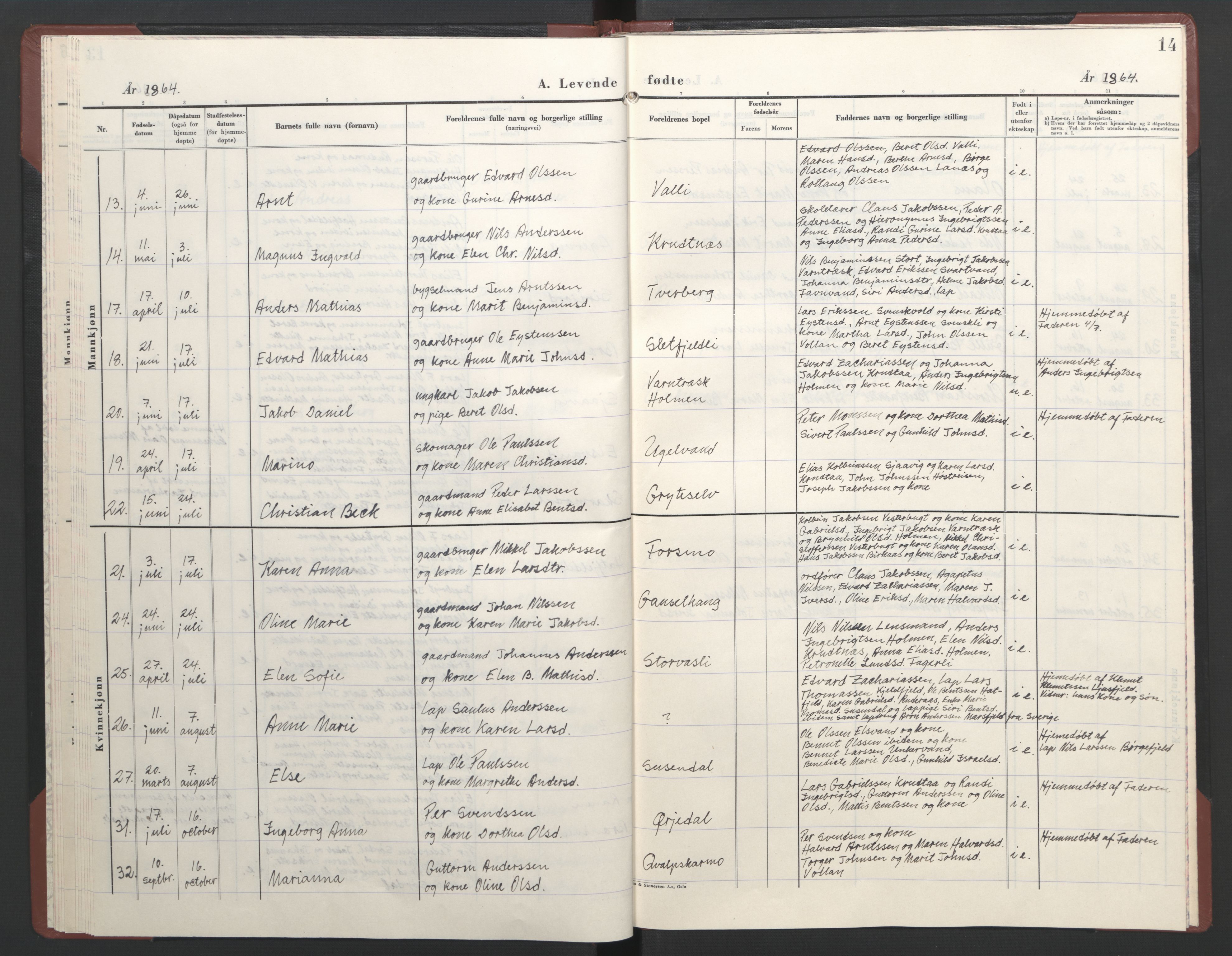 Ministerialprotokoller, klokkerbøker og fødselsregistre - Nordland, AV/SAT-A-1459/823/L0335: Parish register (official) no. 823D01, 1860-1864, p. 14