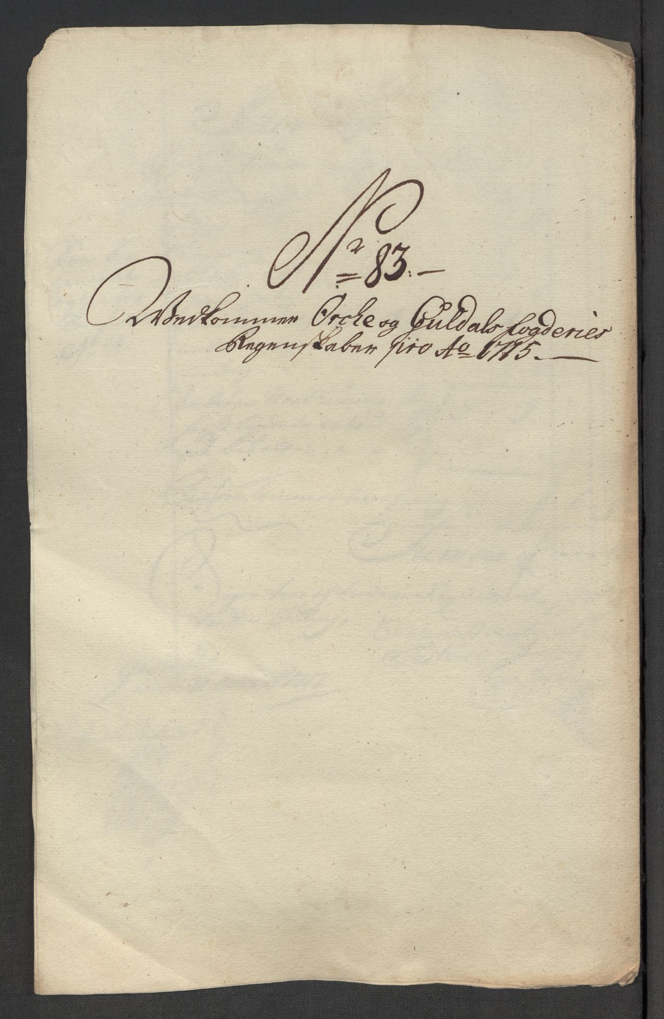 Rentekammeret inntil 1814, Reviderte regnskaper, Fogderegnskap, AV/RA-EA-4092/R60/L3966: Fogderegnskap Orkdal og Gauldal, 1715, p. 539