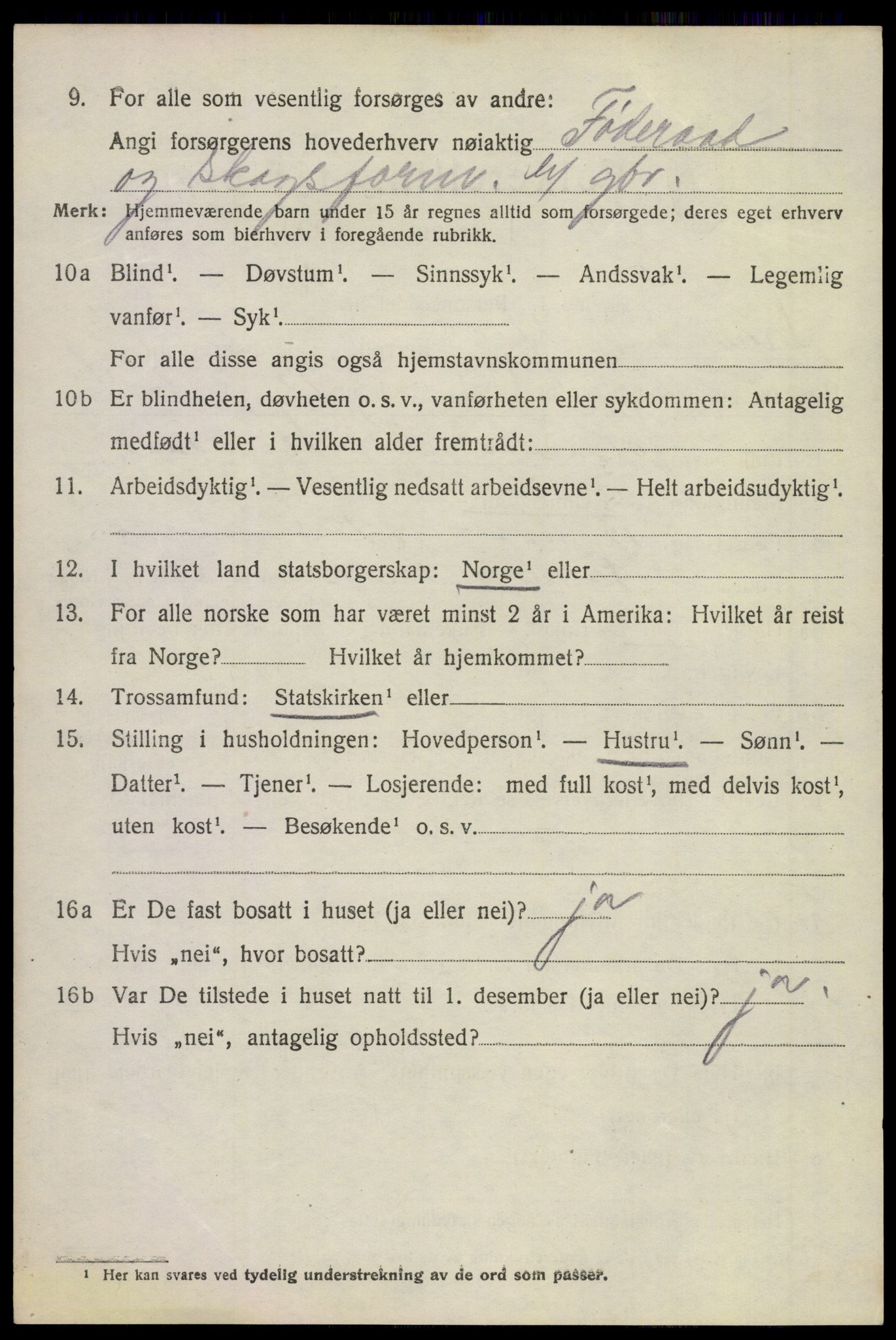 SAKO, 1920 census for Sande, 1920, p. 5603