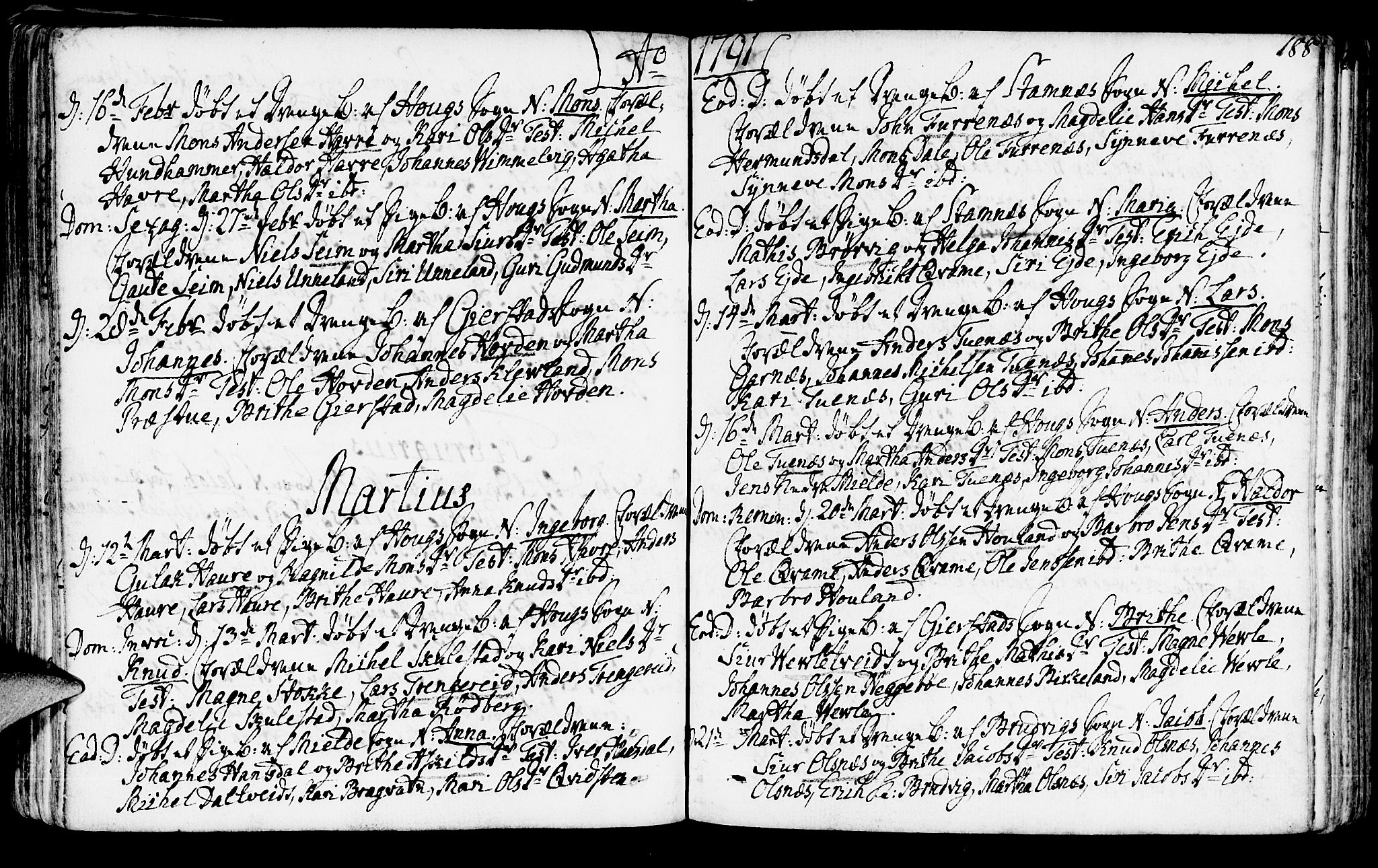 Haus sokneprestembete, AV/SAB-A-75601/H/Haa: Parish register (official) no. A 10, 1782-1796, p. 188