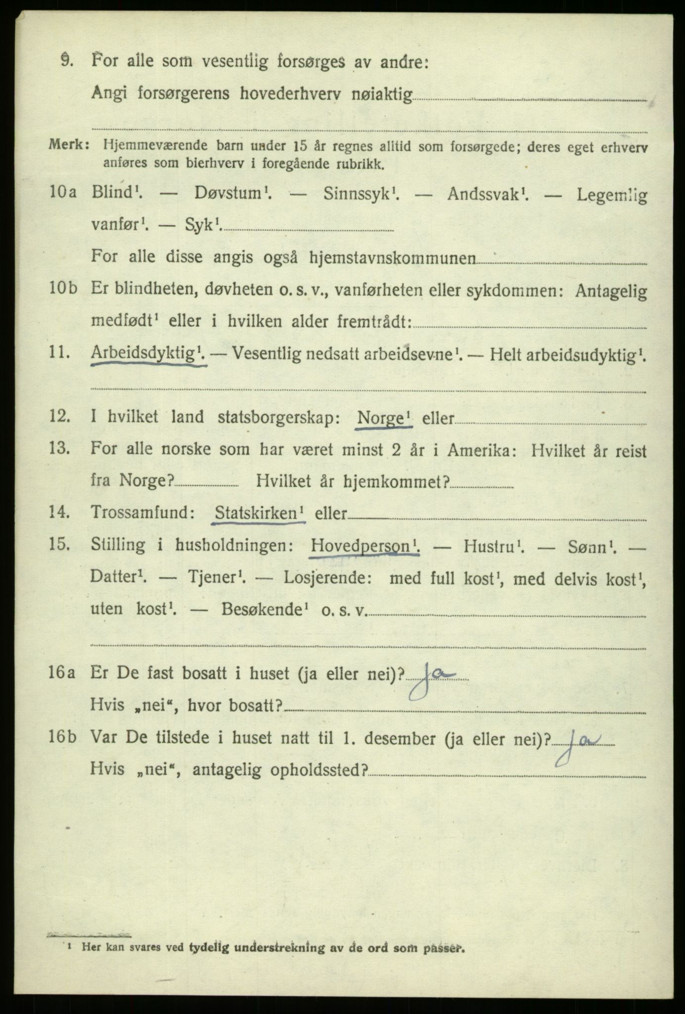 SAB, 1920 census for Haus, 1920, p. 7072