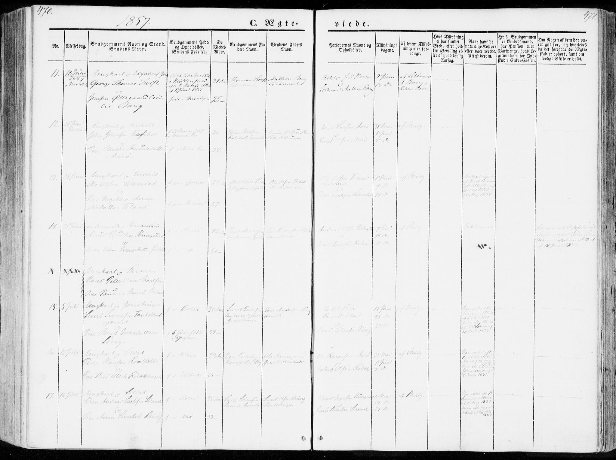 Ministerialprotokoller, klokkerbøker og fødselsregistre - Møre og Romsdal, SAT/A-1454/555/L0653: Parish register (official) no. 555A04, 1843-1869, p. 470-471