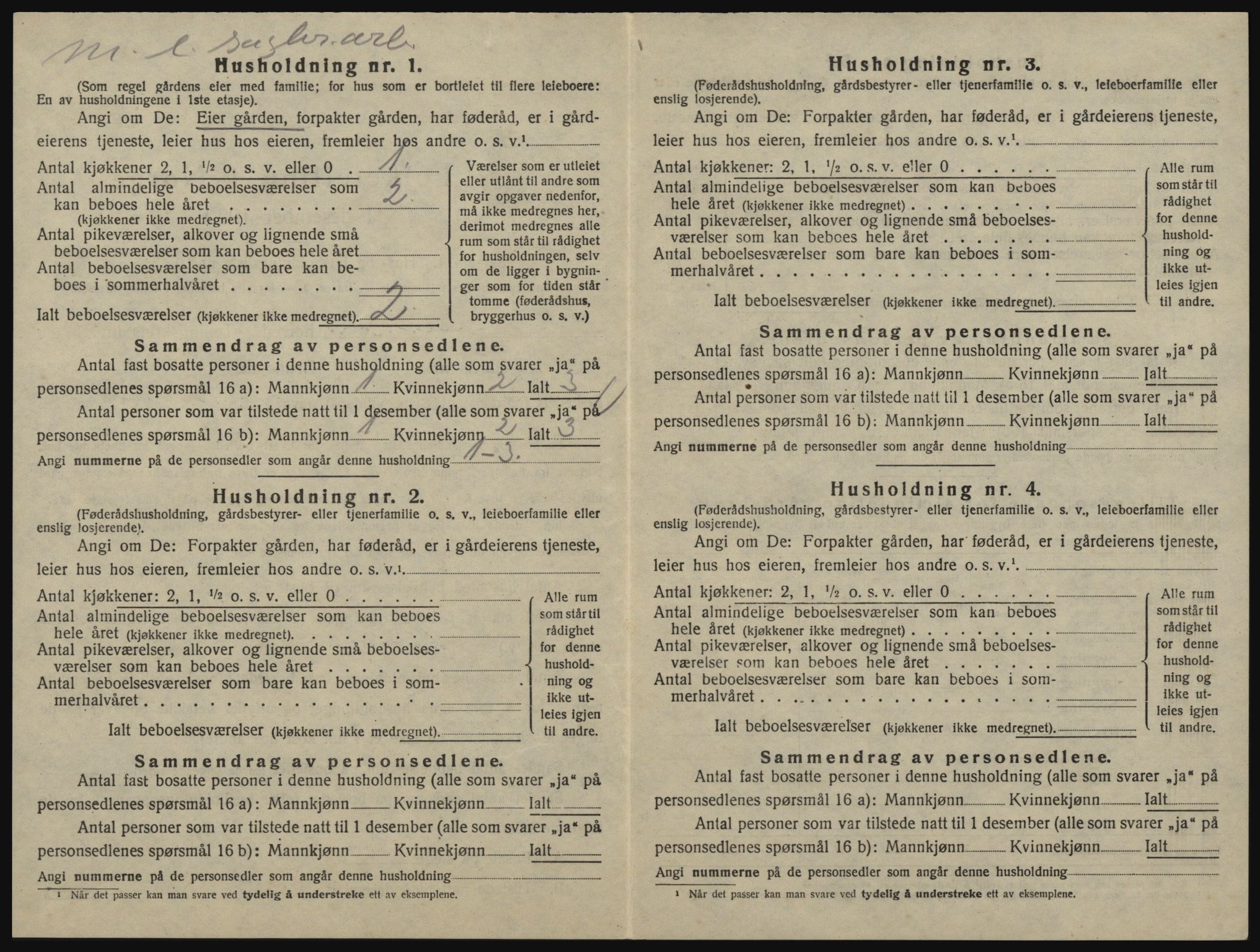 SAO, 1920 census for Glemmen, 1920, p. 510